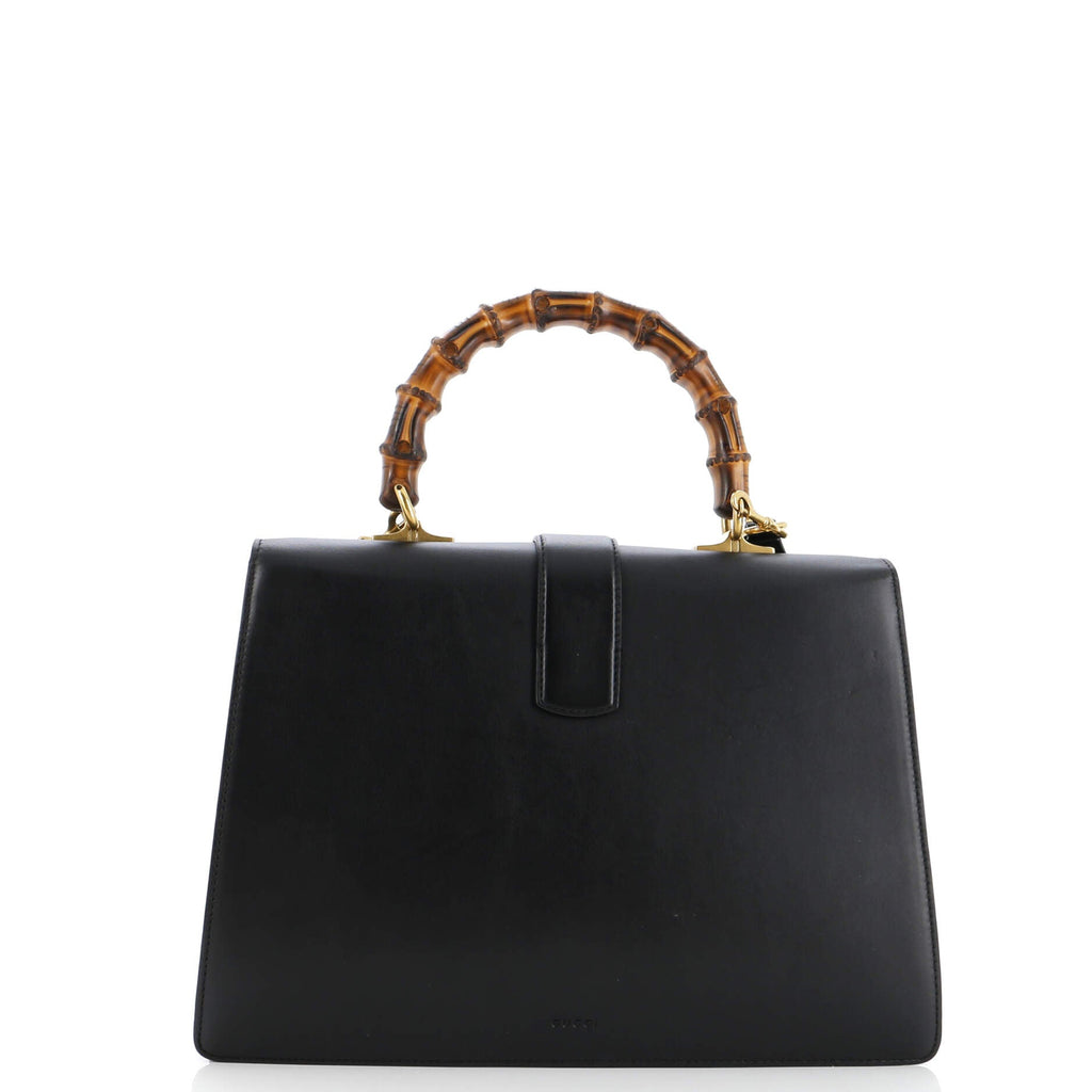 Dionysus Bamboo Top Handle Bag Colorblock Leather Large