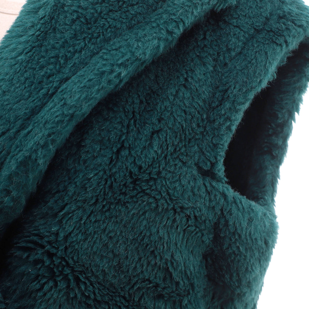 Women's Teddy Bear Icon Short Vest Faux Fur