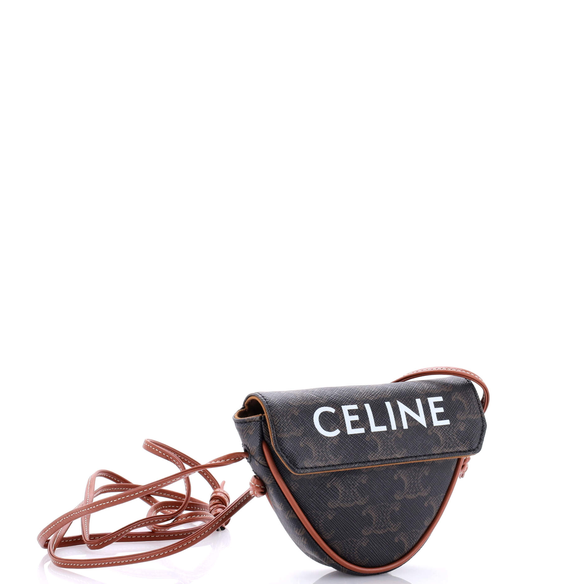Triangle Crossbody Bag Triomphe Coated Canvas Mini