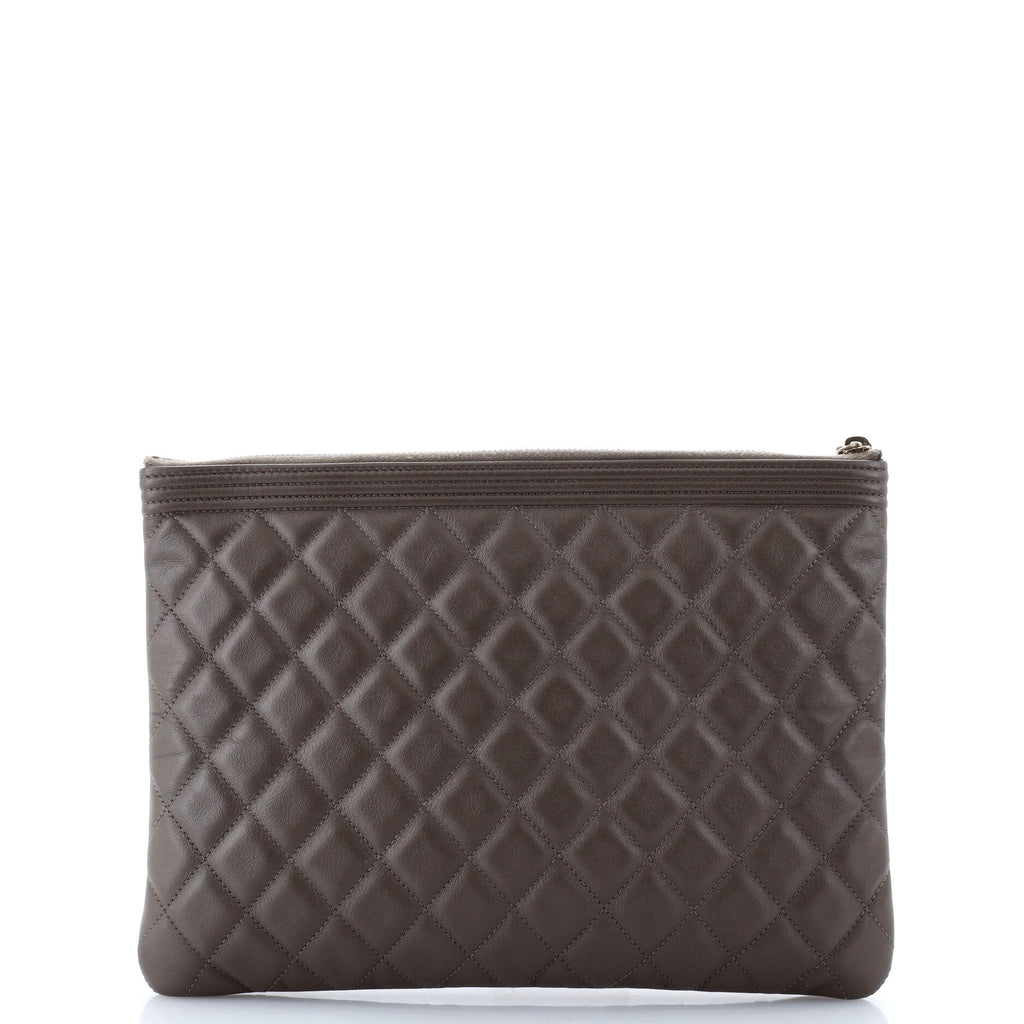 Boy O Case Clutch Quilted Lambskin Medium