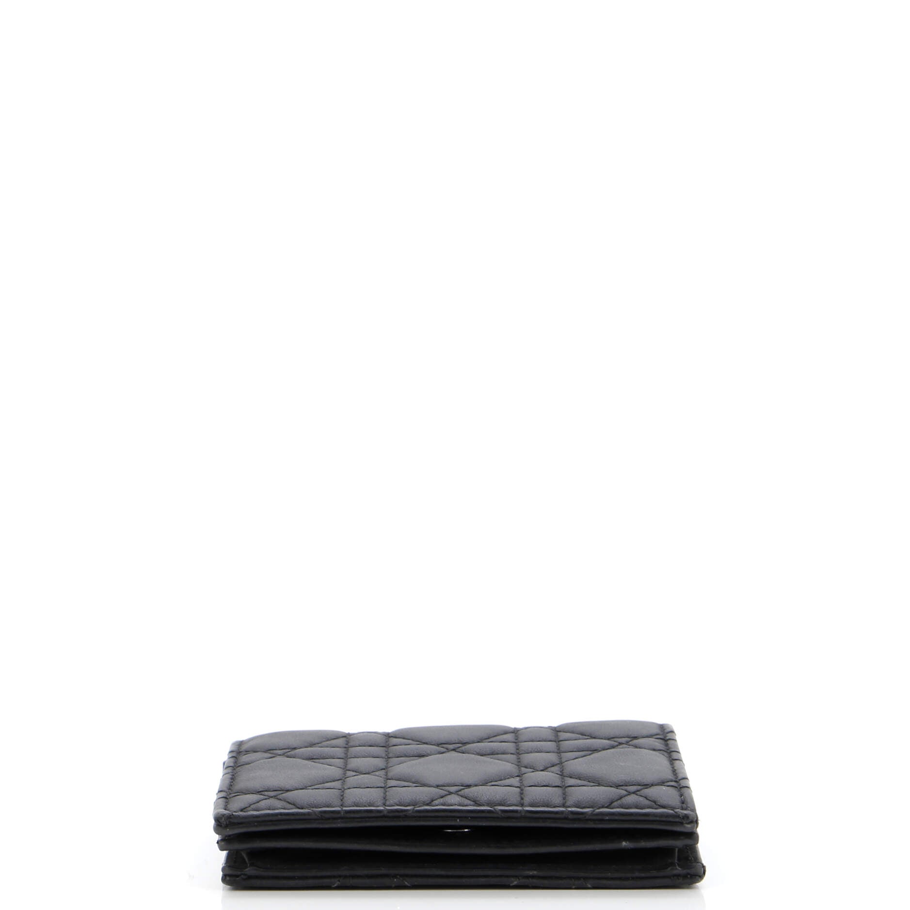 Ultra Matte Lady Dior Wallet Cannage Quilt Calfskin Mini