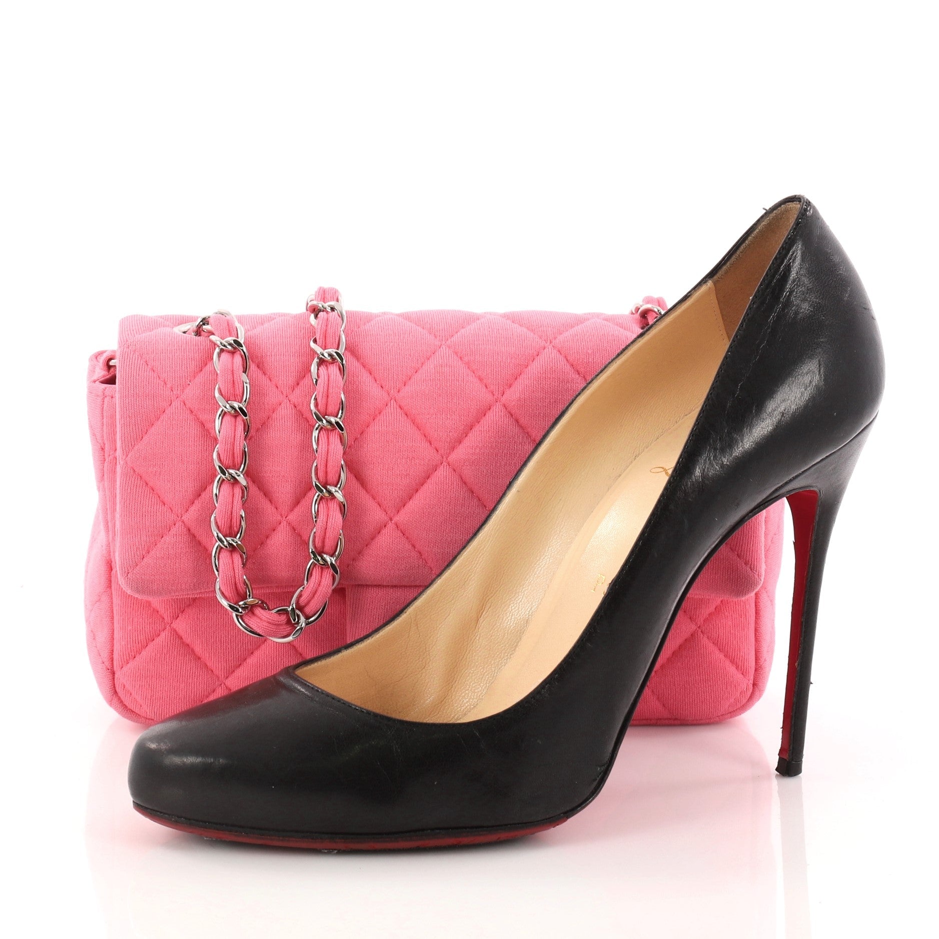 Classic Single Flap Bag Quilted Jersey Mini