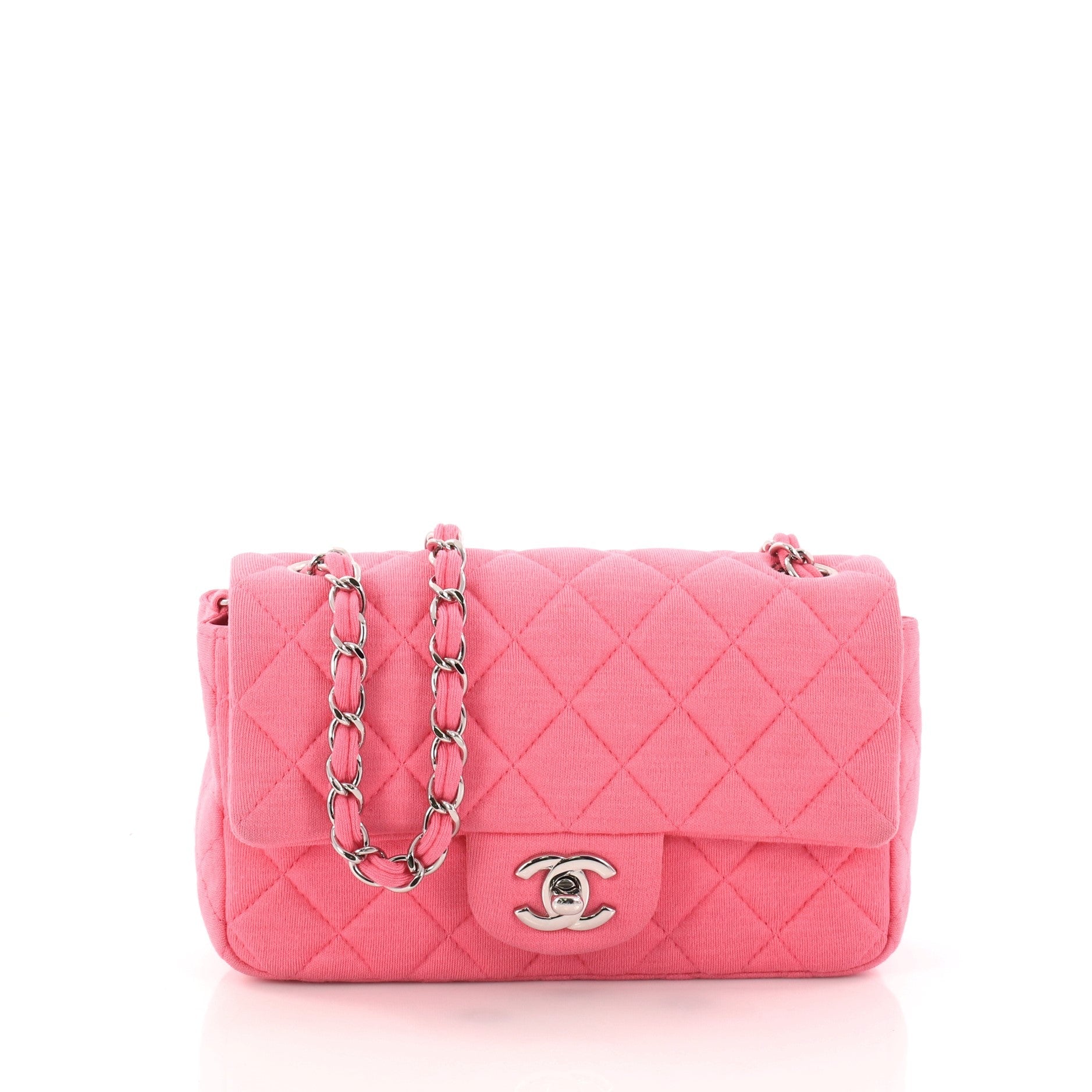 Classic Single Flap Bag Quilted Jersey Mini
