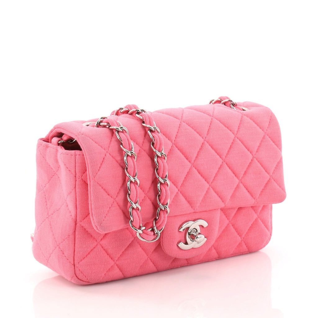Classic Single Flap Bag Quilted Jersey Mini