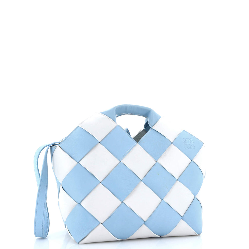 Woven Basket Bag Leather Small