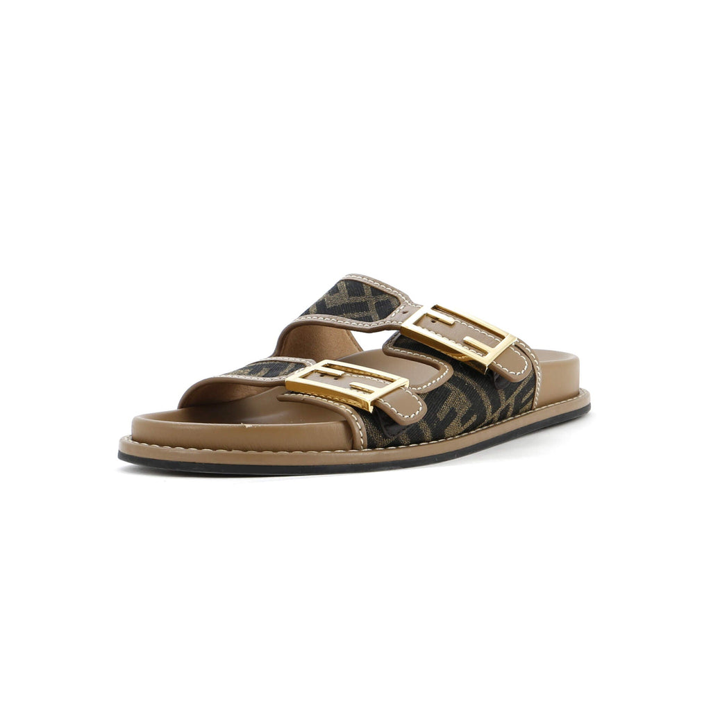 Women's Feel Slide Sandals Zucca Canvas and Leather