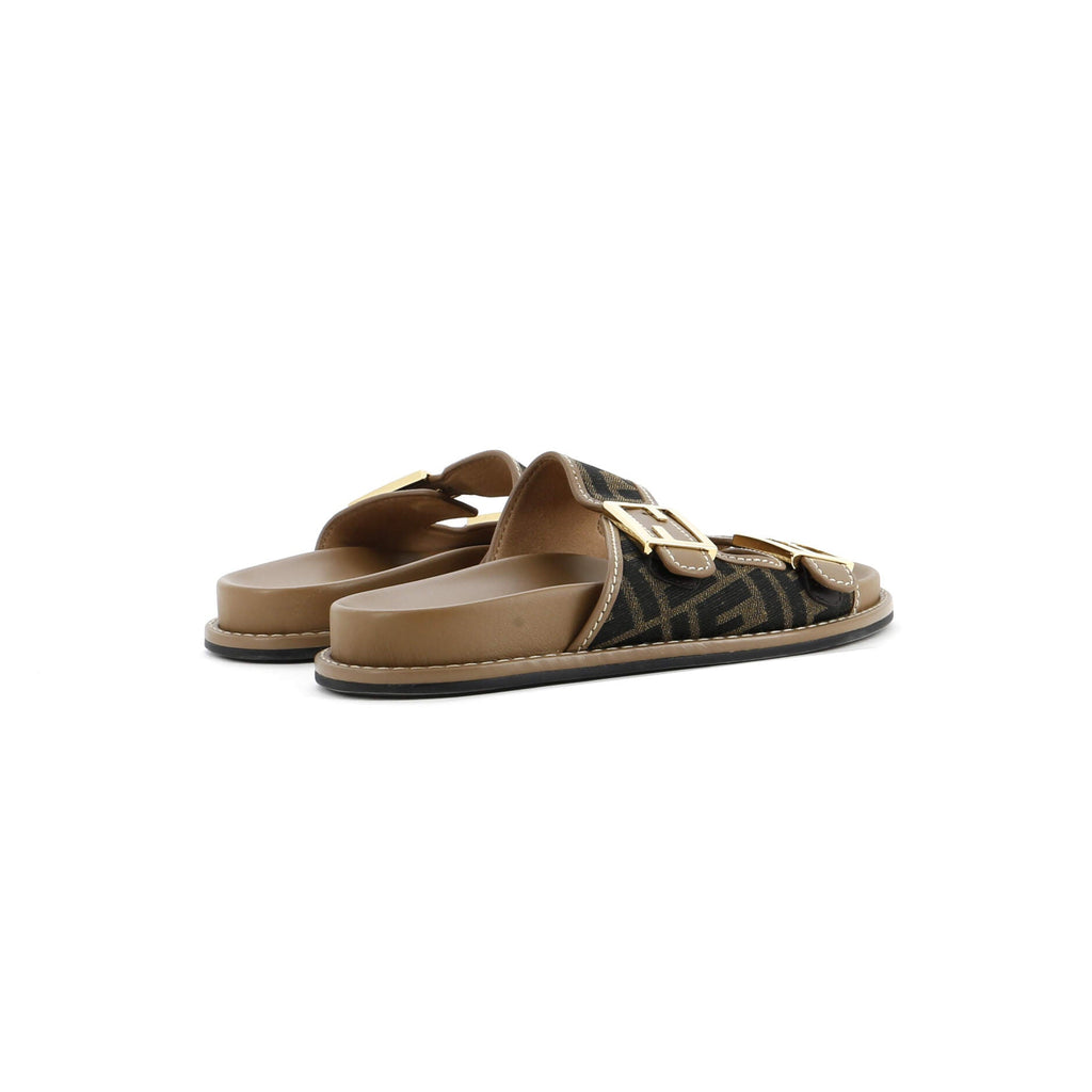 Women's Feel Slide Sandals Zucca Canvas and Leather