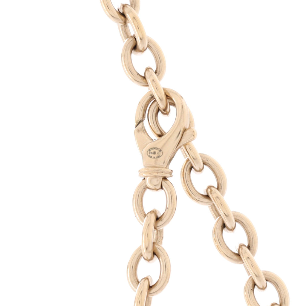 CC Quilted Medallion Chain Belt Metal 85