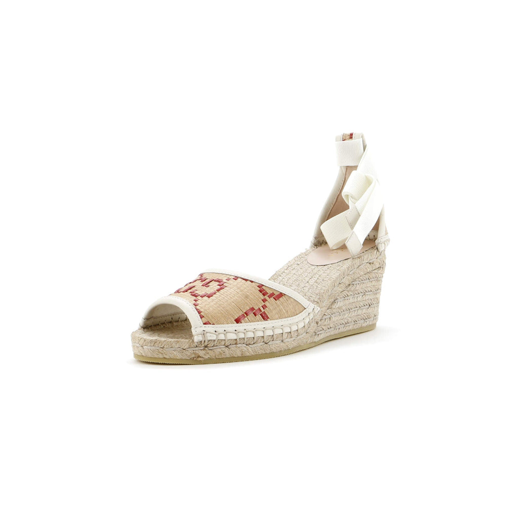 Women's Wedge Espadrilles GG Raffia