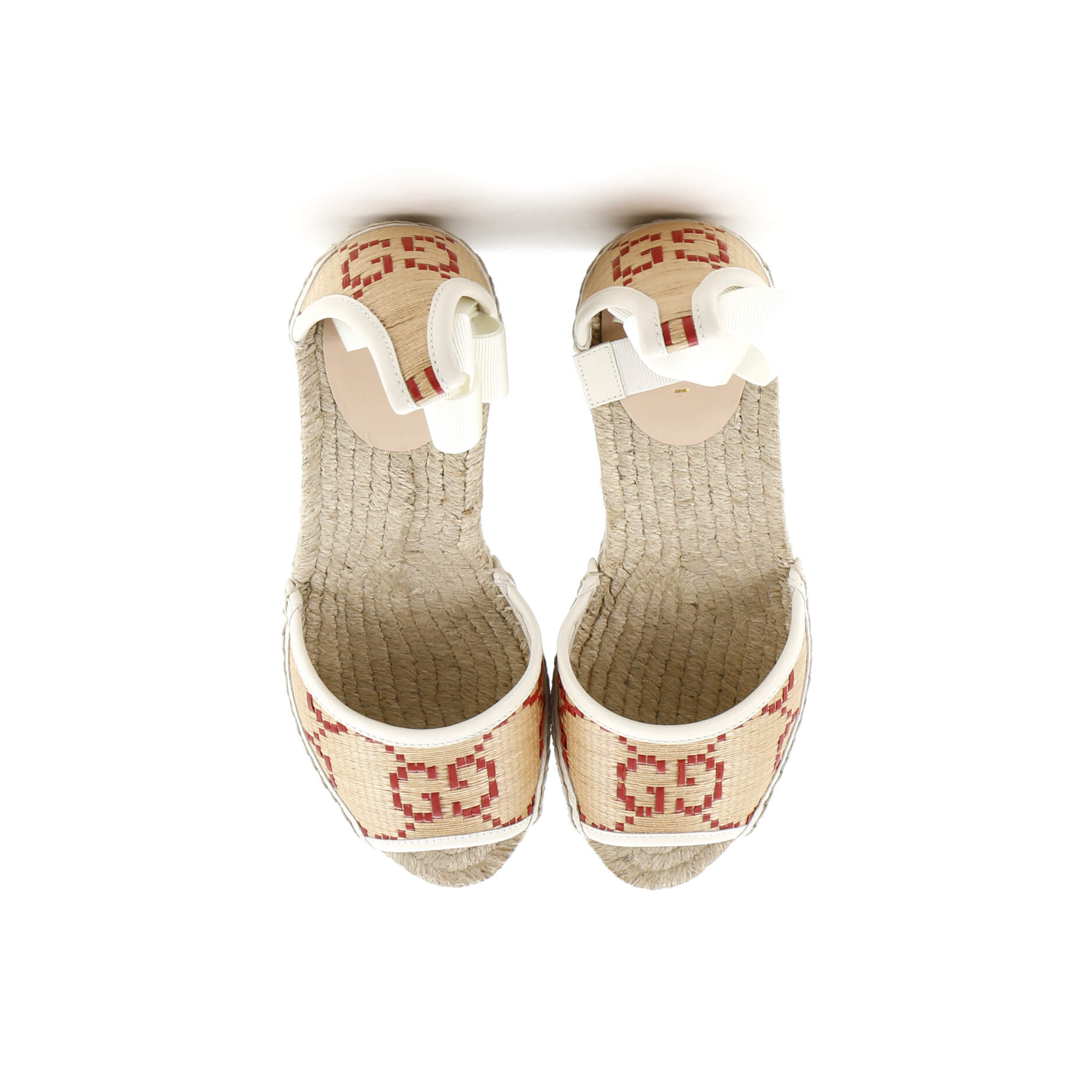 Women's Wedge Espadrilles GG Raffia