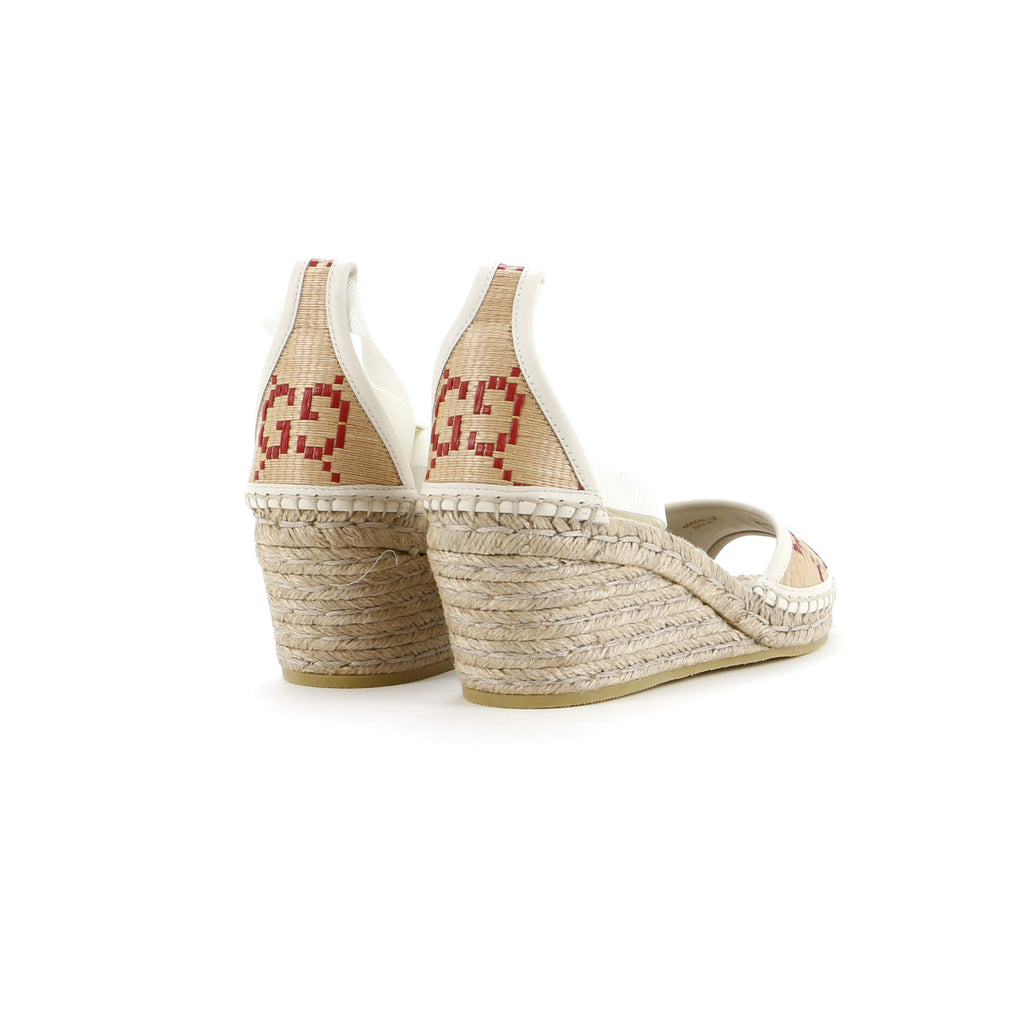 Women's Wedge Espadrilles GG Raffia