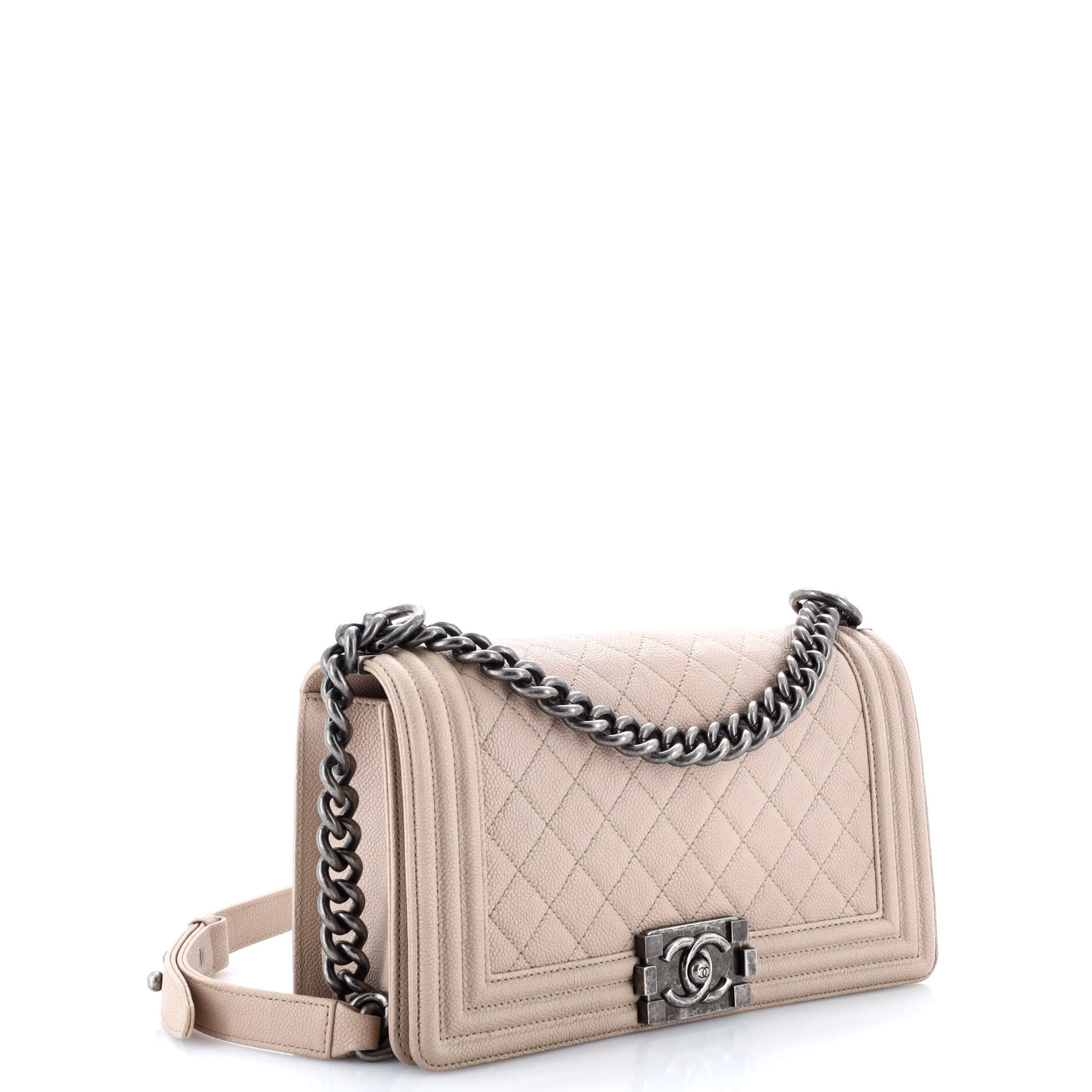 Boy Flap Bag Quilted Caviar Old Medium