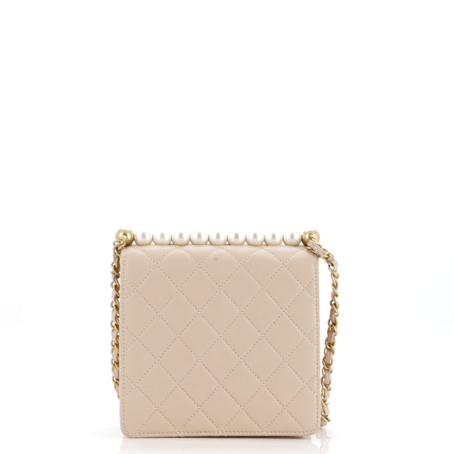 Chic Pearls Flap Bag Quilted Lambskin Mini