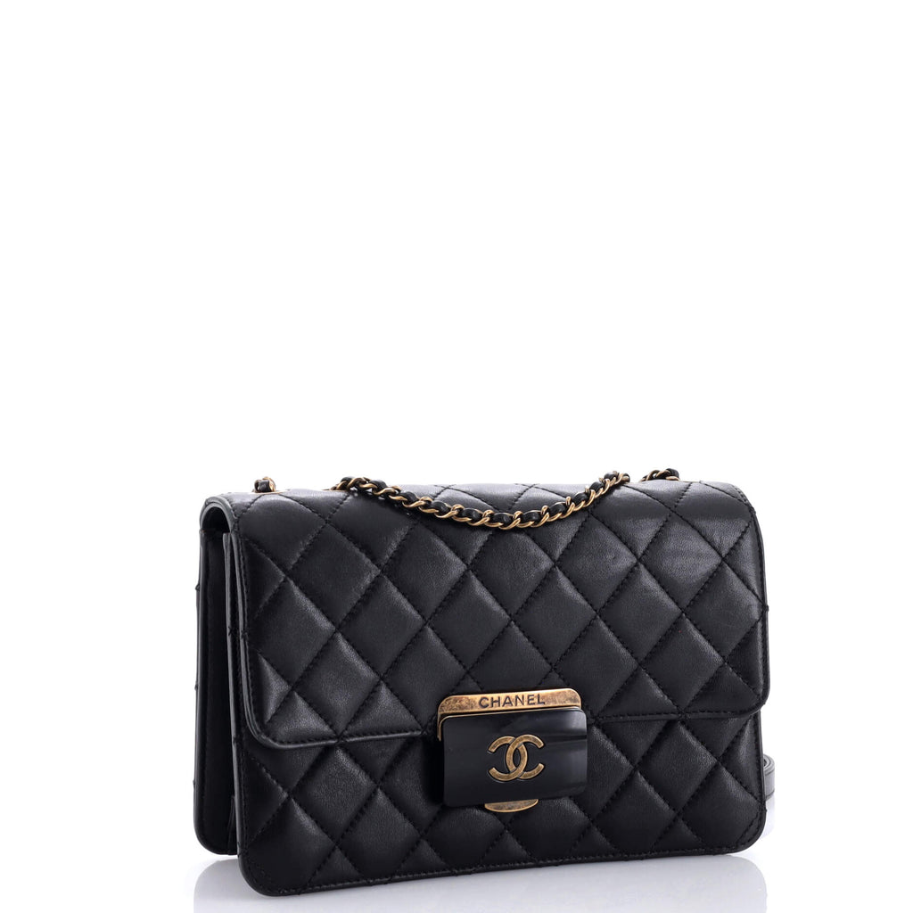 Beauty Lock Flap Bag Quilted Sheepskin Small