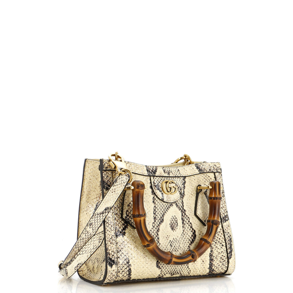 Diana NM Bamboo Handle Tote Python Mini