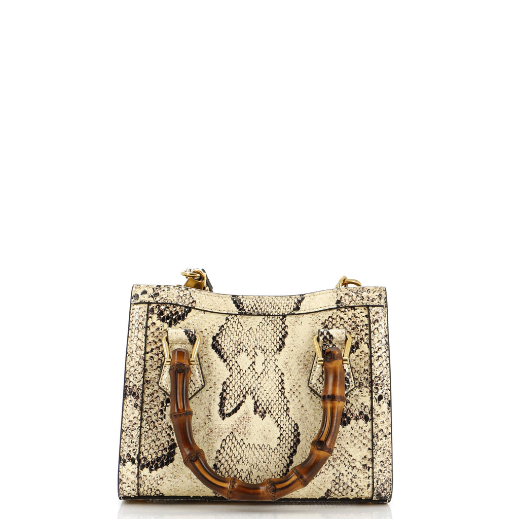Diana NM Bamboo Handle Tote Python Mini