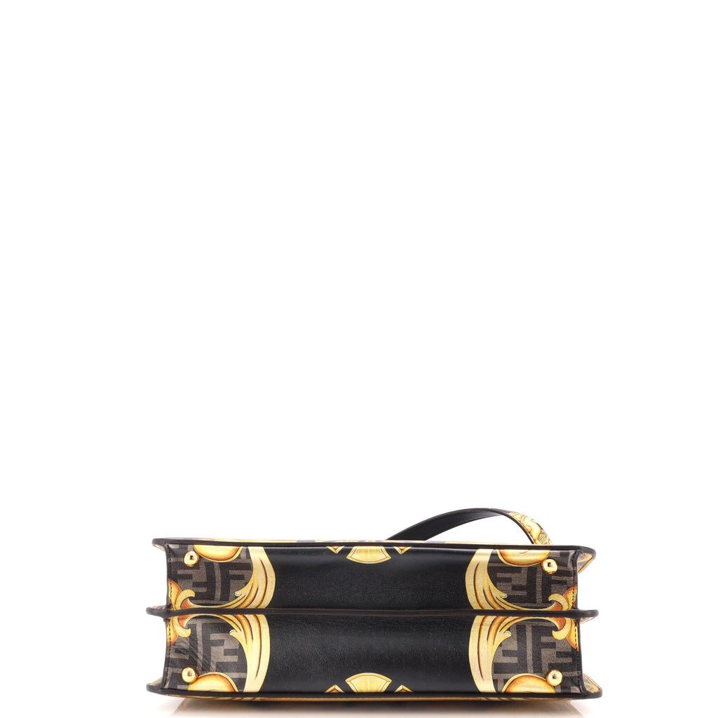 x Versace Fendace ISeeU Peekaboo Bag Printed Laminated Leather Medium