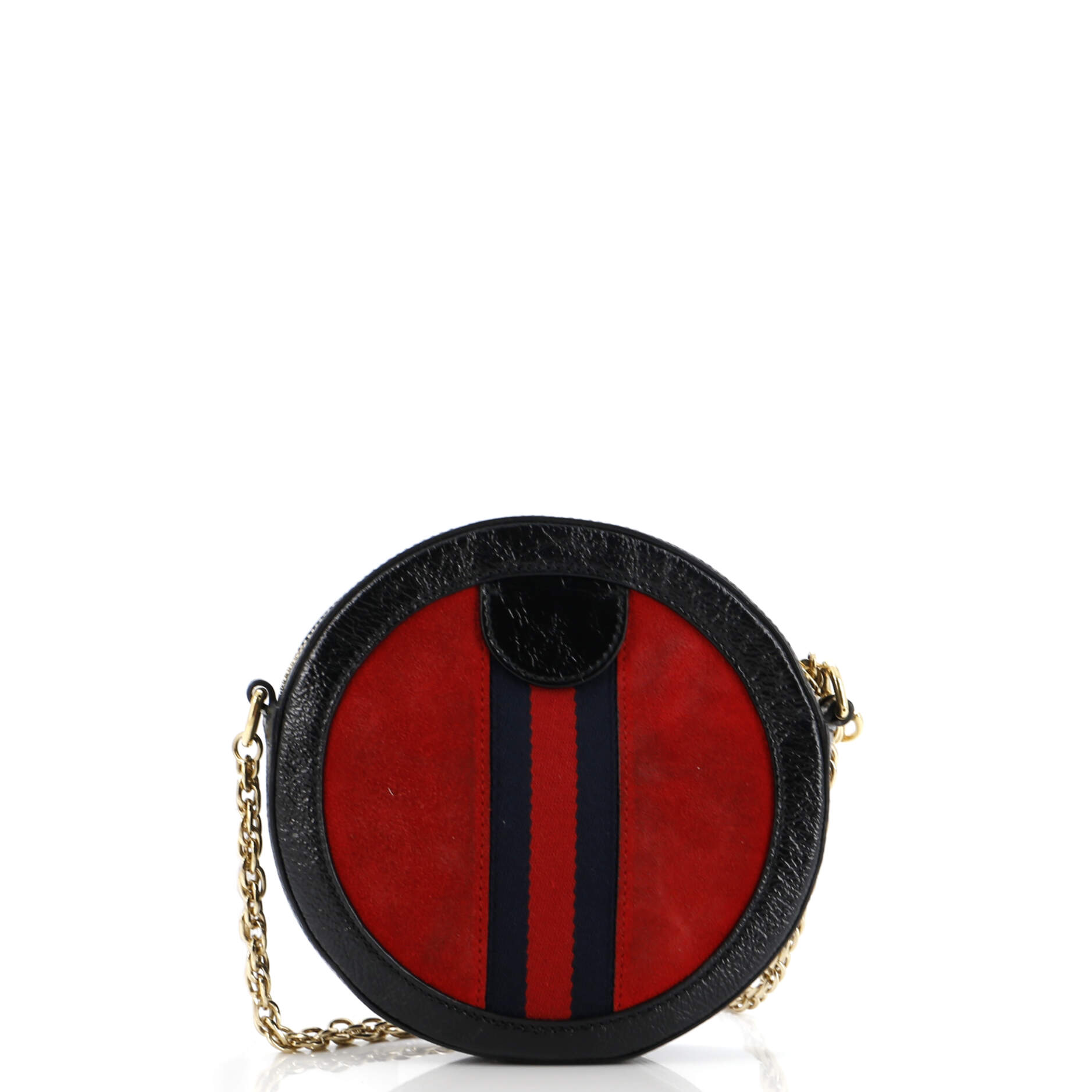 Ophidia Round Shoulder Bag Suede Mini