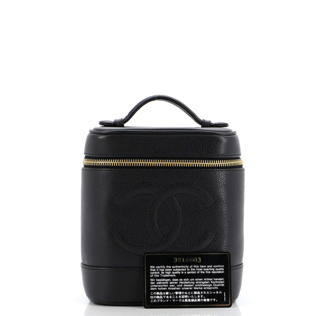 Vintage Timeless Cosmetic Case Caviar Tall