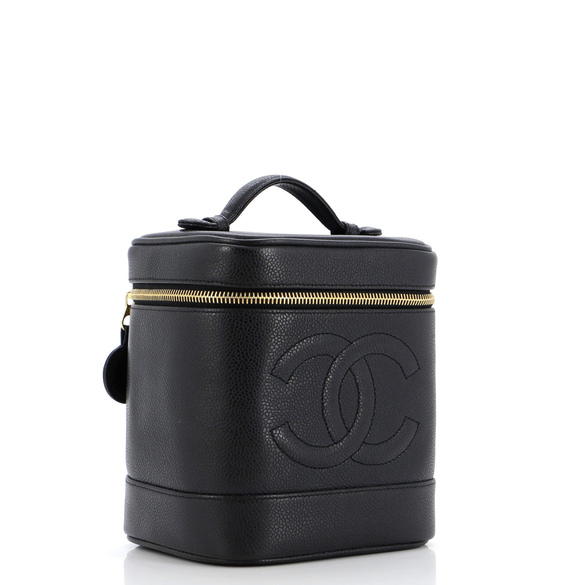 Vintage Timeless Cosmetic Case Caviar Tall