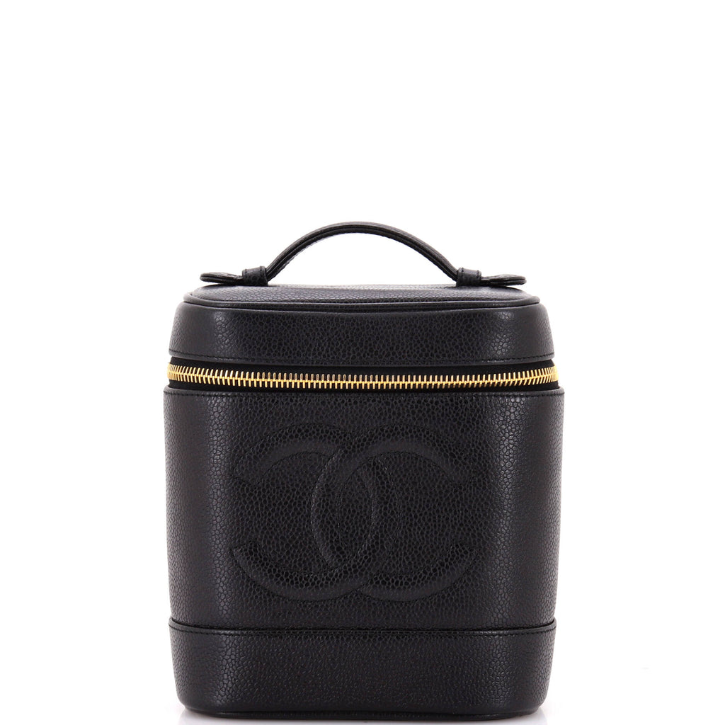 Vintage Timeless Cosmetic Case Caviar Tall