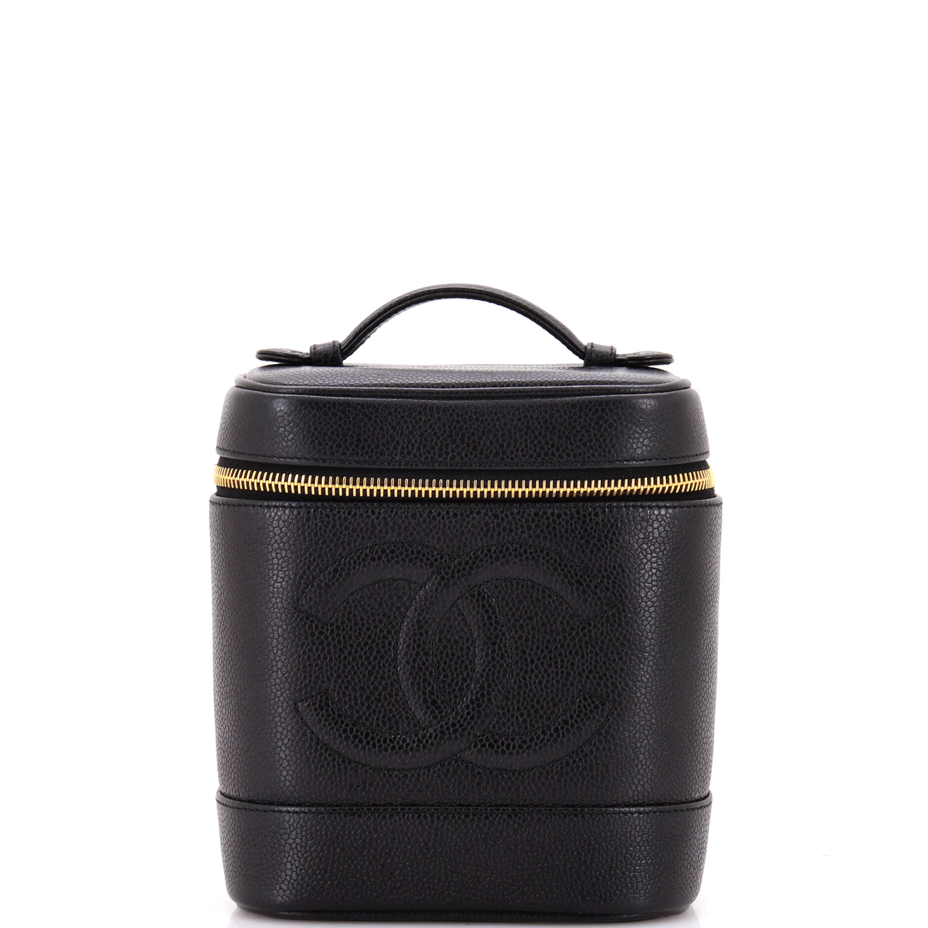 Vintage Timeless Cosmetic Case Caviar Tall