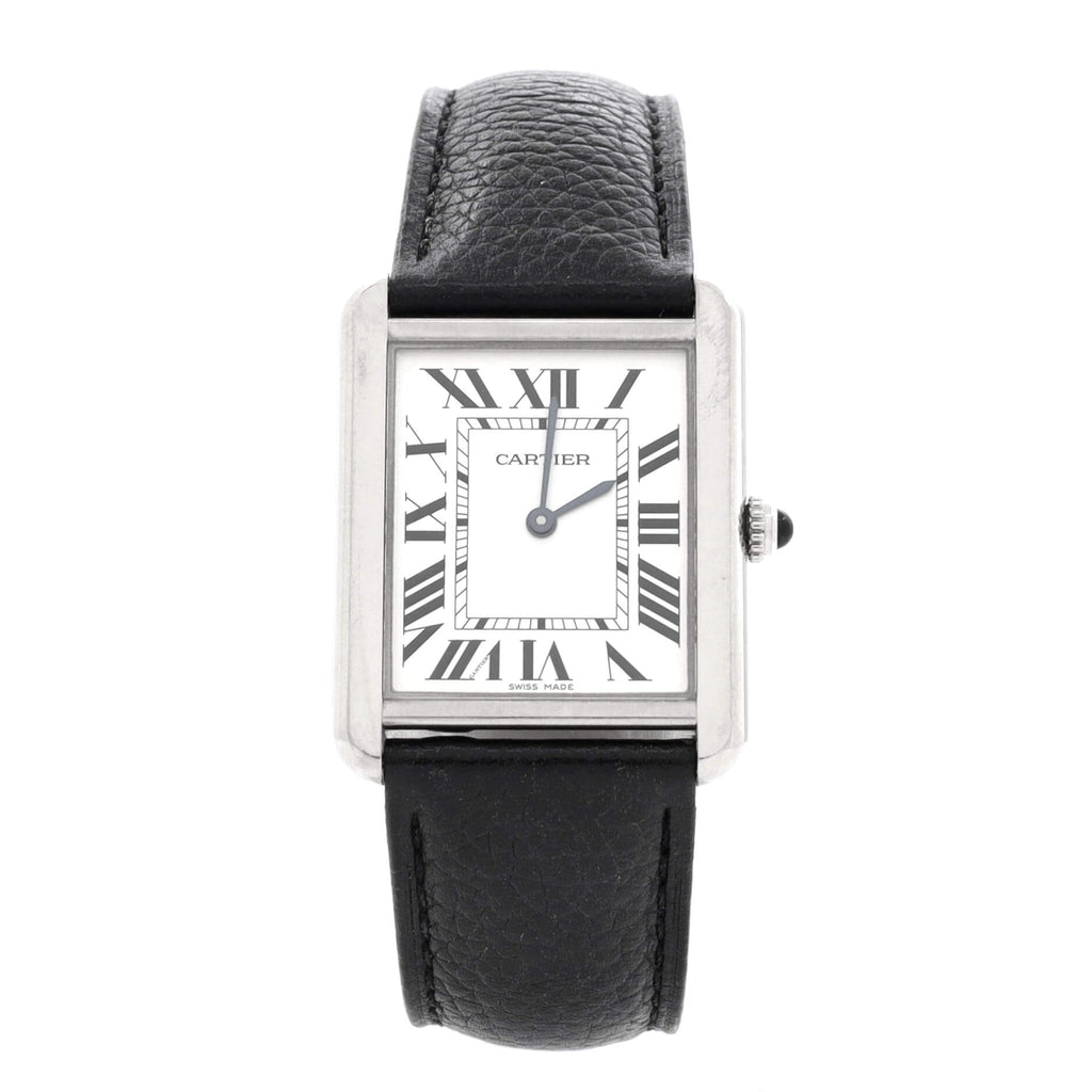 Tank Solo Quartz Watch Stainless Steel and Leather 27