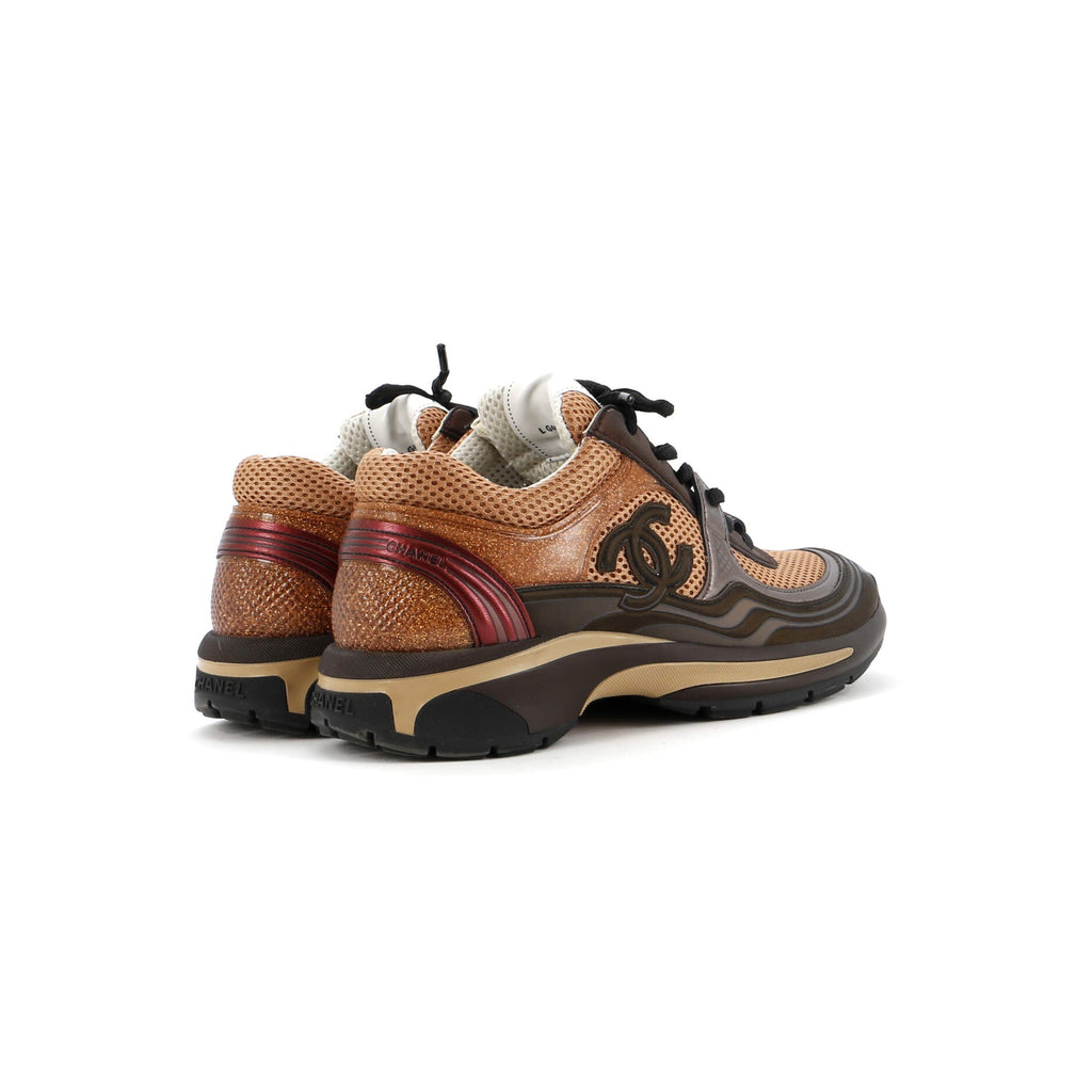 Women's CC Low-Top Sneakers Mesh and Laminated Leather