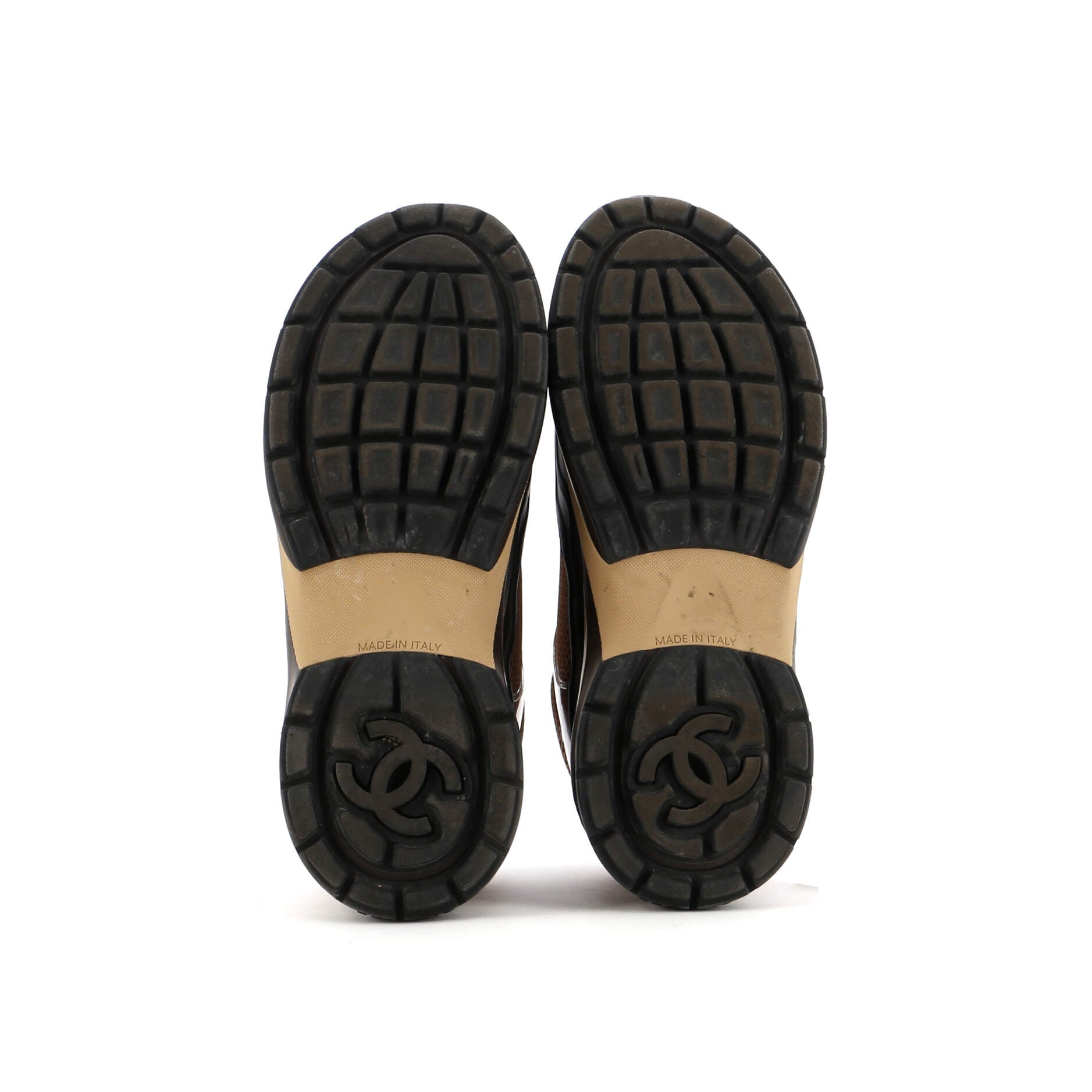 Women's CC Low-Top Sneakers Mesh and Laminated Leather