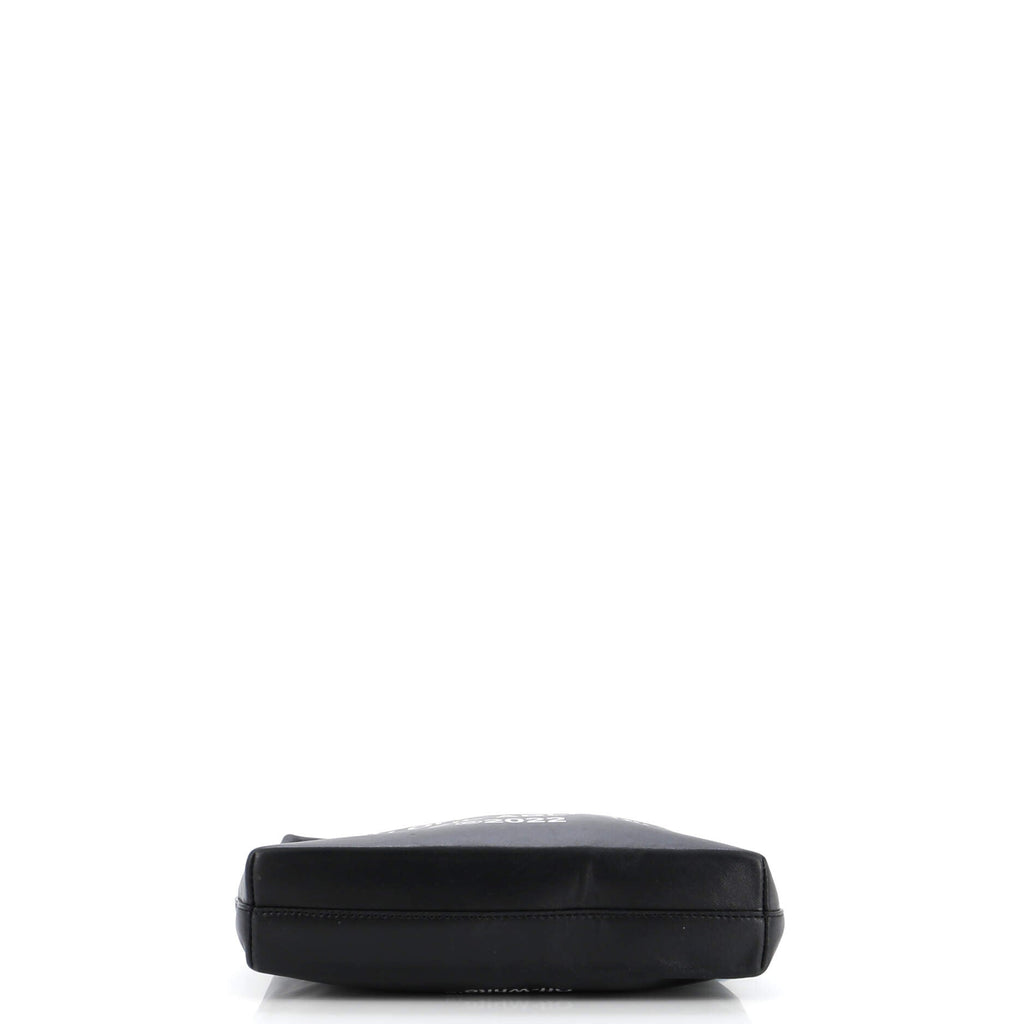 Block Pouch Shoulder Bag Printed Leather