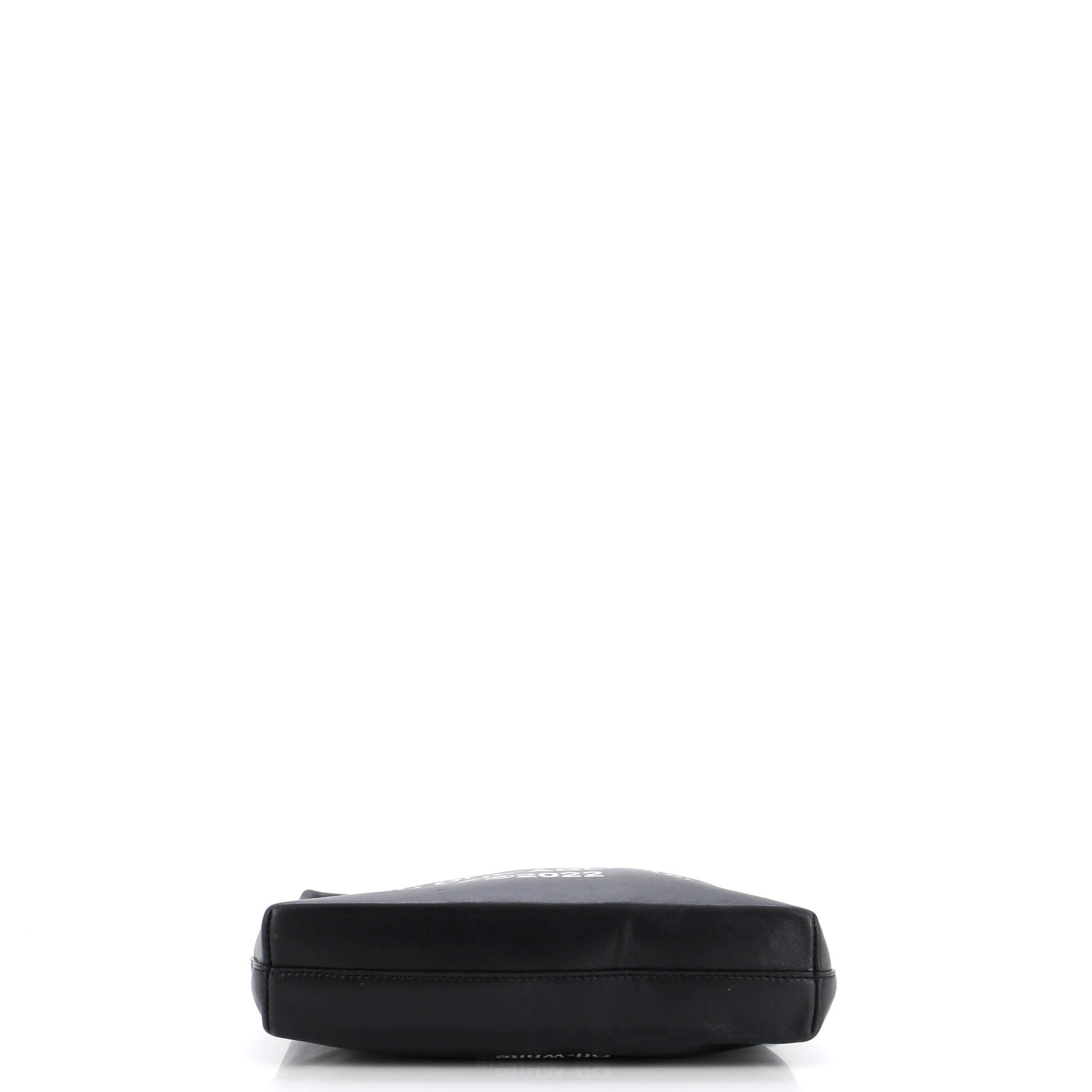 Block Pouch Shoulder Bag Printed Leather
