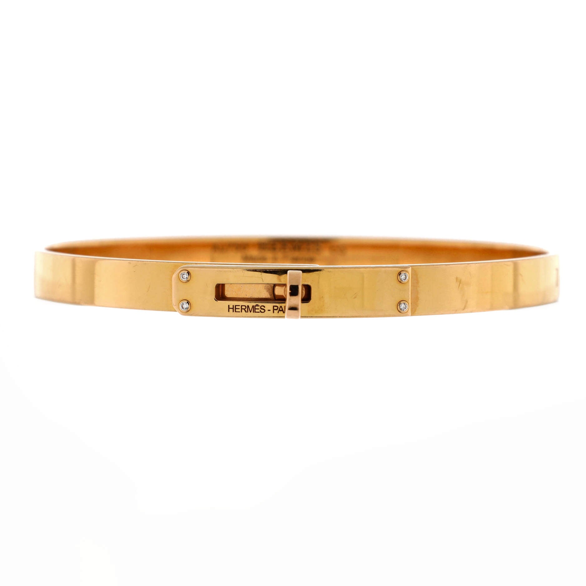 Kelly Bracelet 18K Rose Gold with 4 Diamonds Small