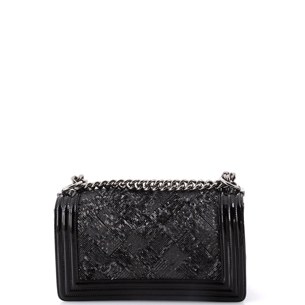 Boy Flap Bag Sequin with Patent Old Medium