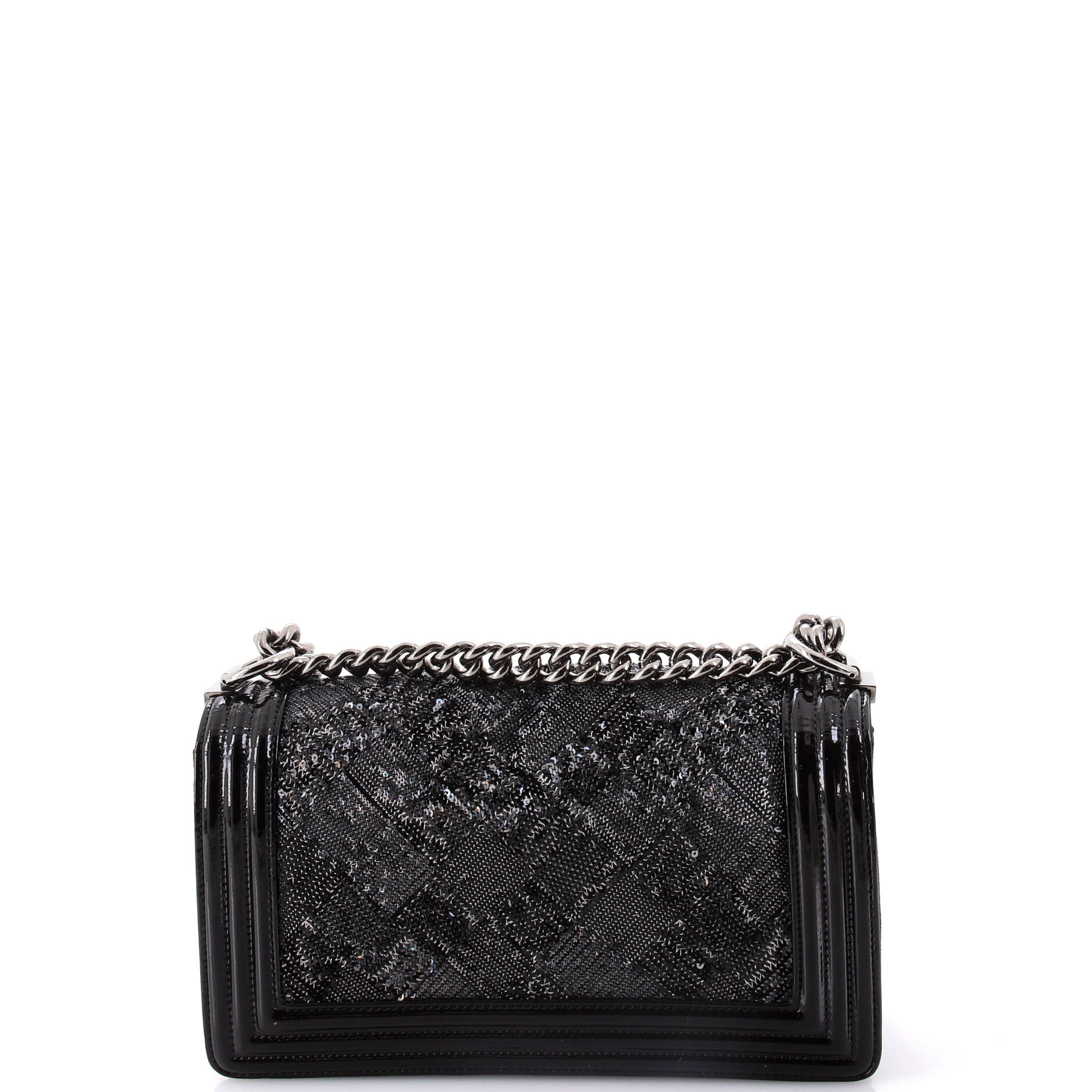Boy Flap Bag Sequin with Patent Old Medium