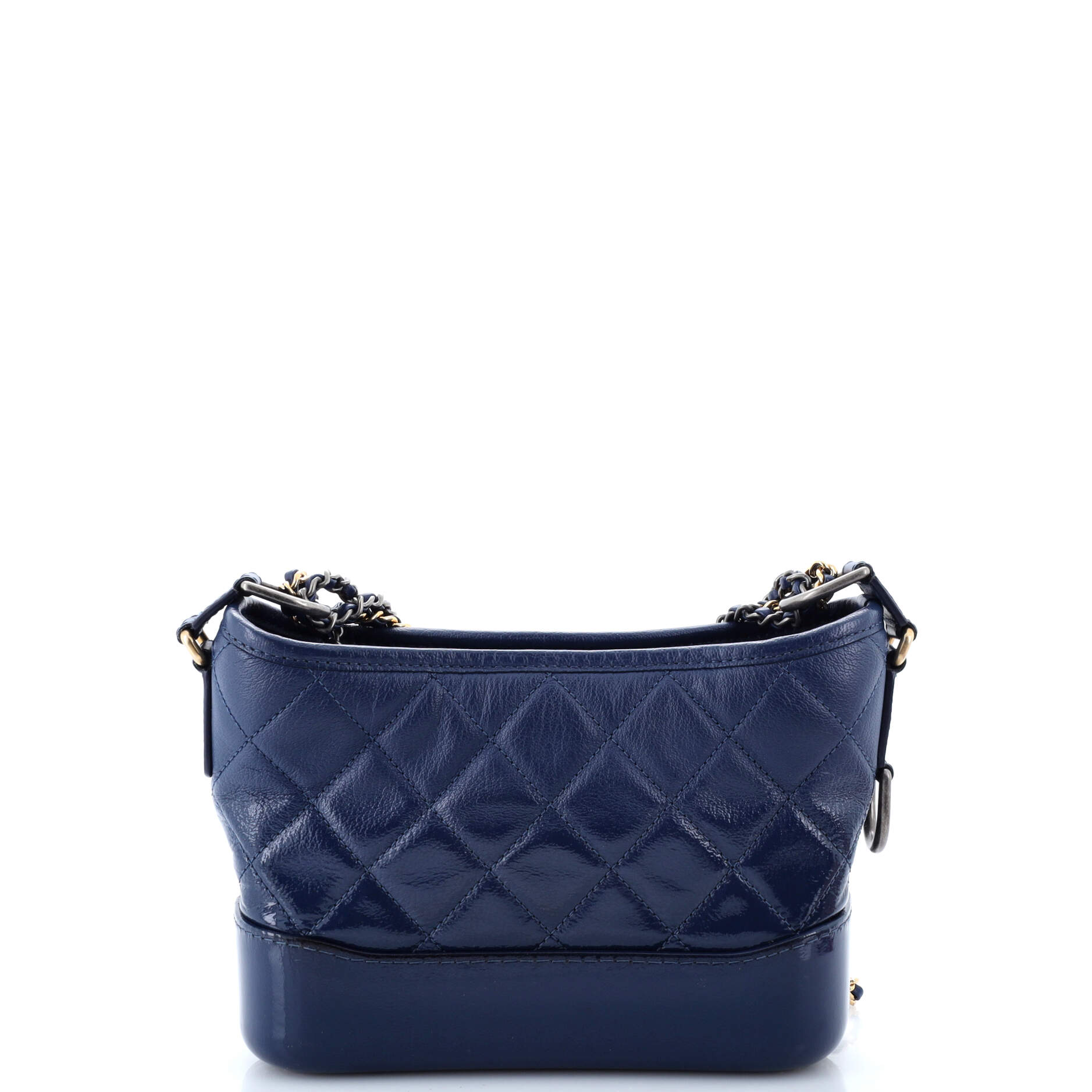 Gabrielle Hobo Quilted Goatskin and Patent Small