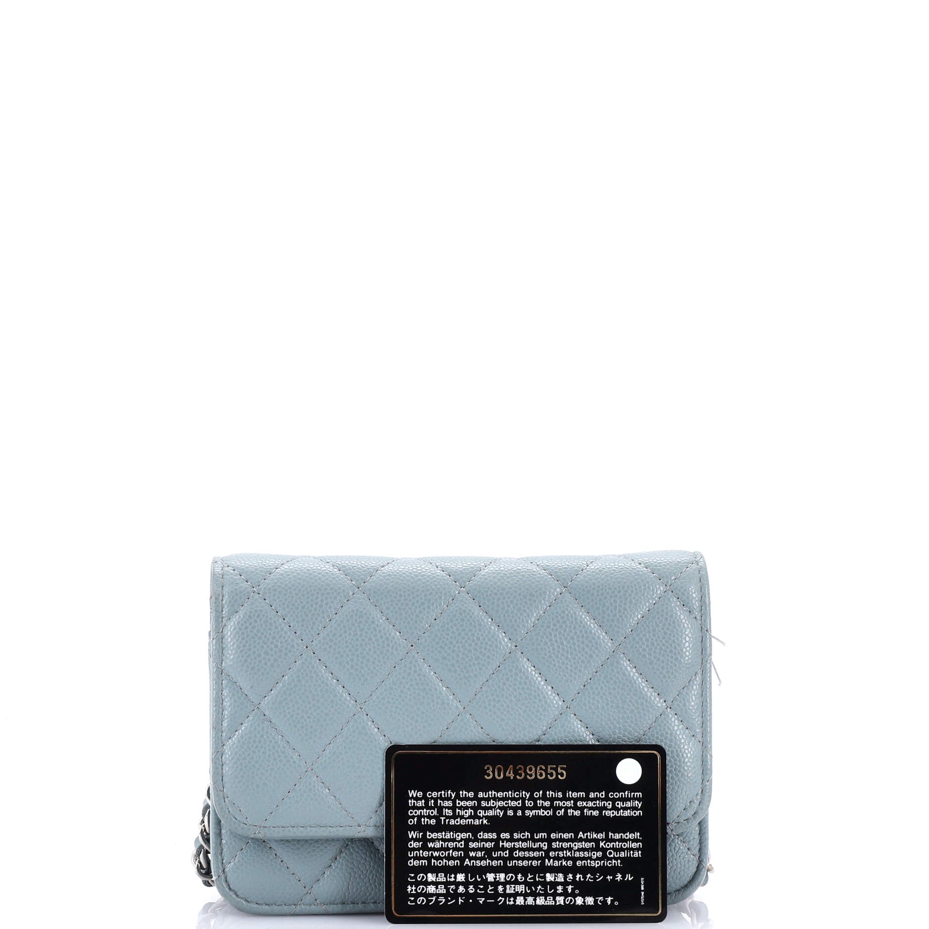 Wallet on Chain Quilted Caviar Mini
