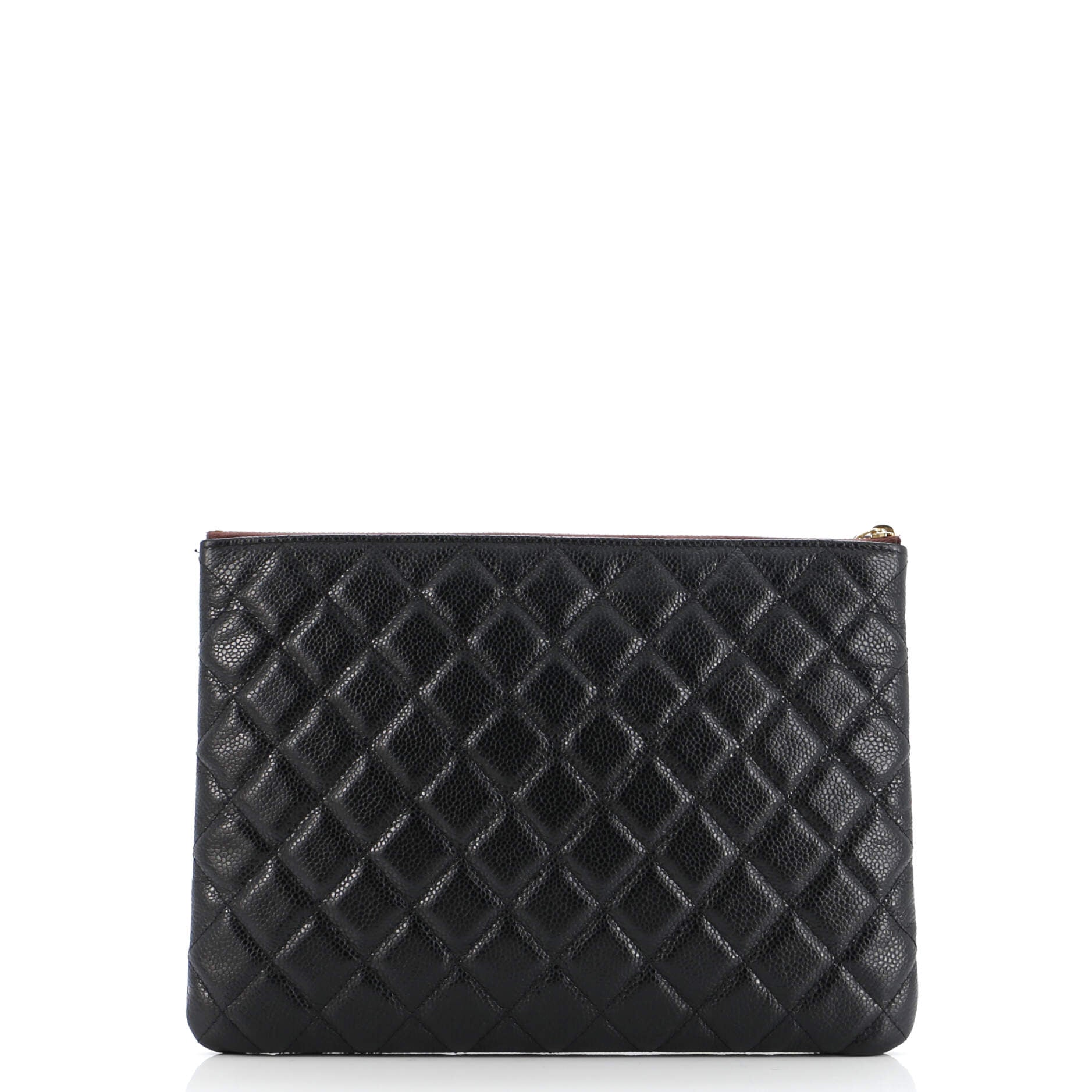 O Case Clutch Quilted Caviar Medium