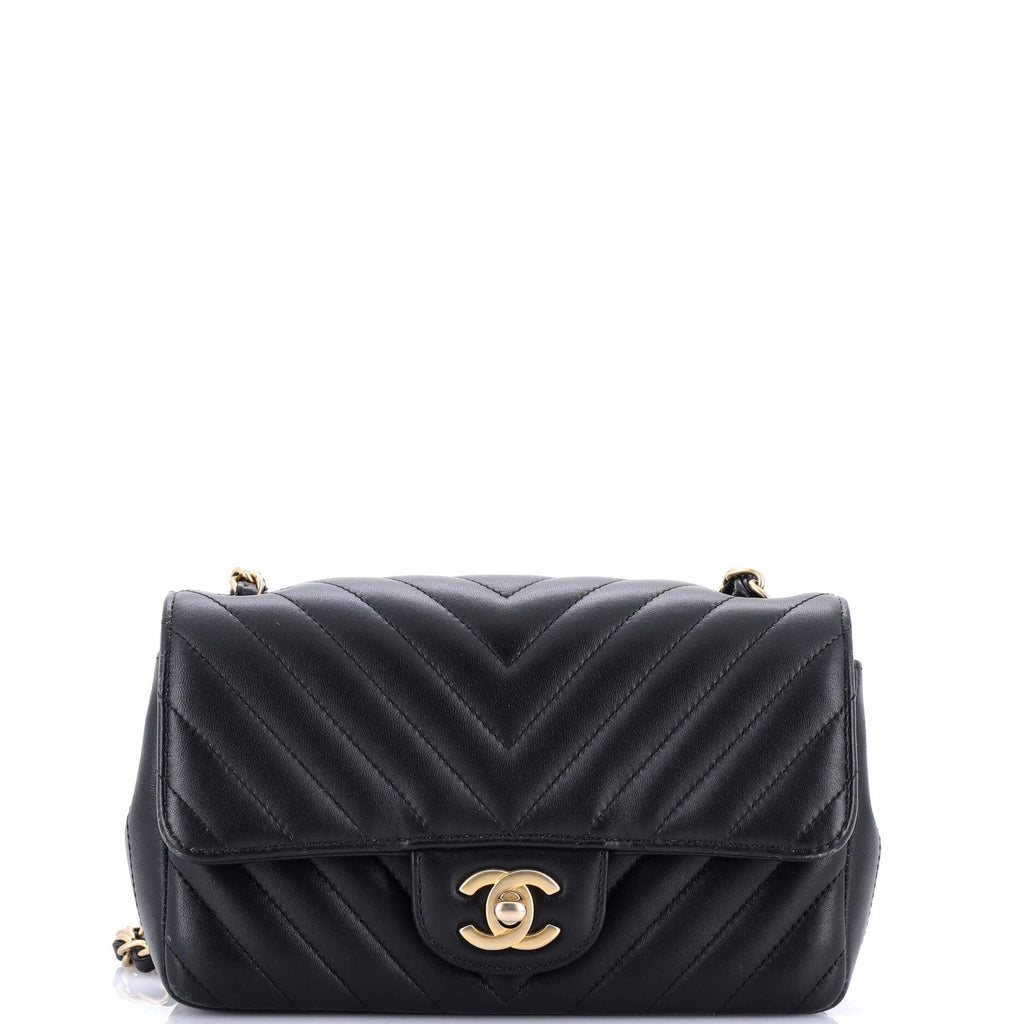 Classic Single Flap Bag Chevron Lambskin Mini