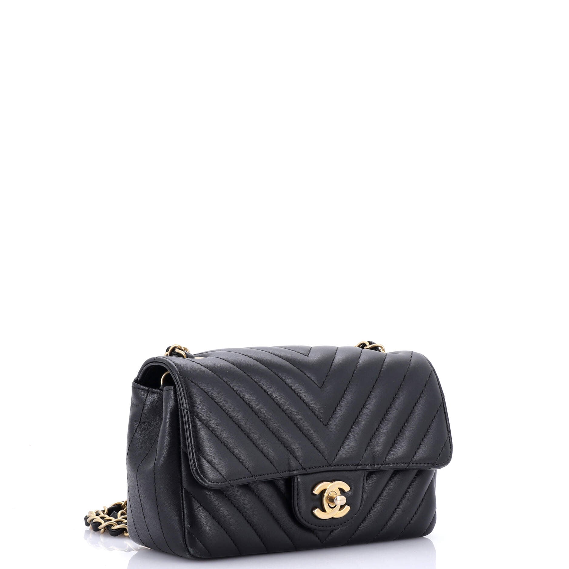 Classic Single Flap Bag Chevron Lambskin Mini