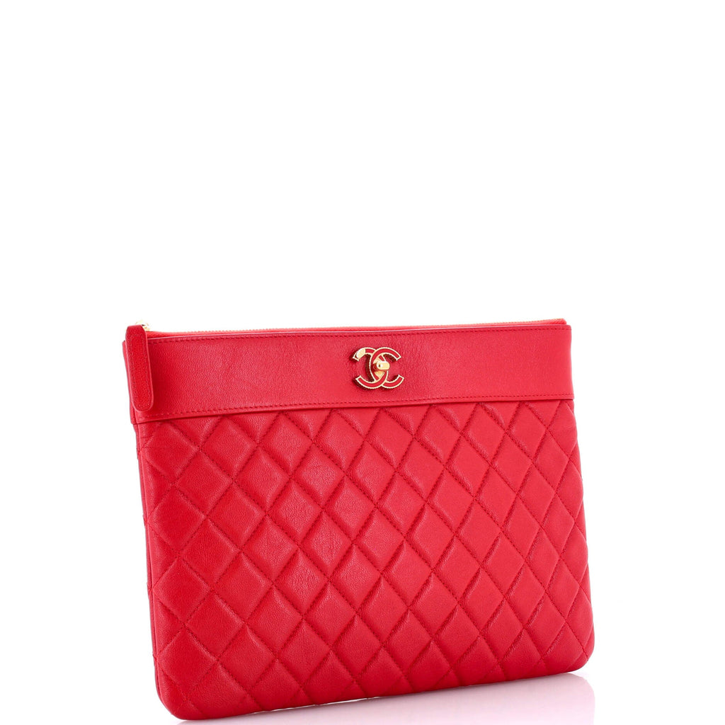 Mademoiselle Vintage O Case Clutch Quilted Sheepskin Medium