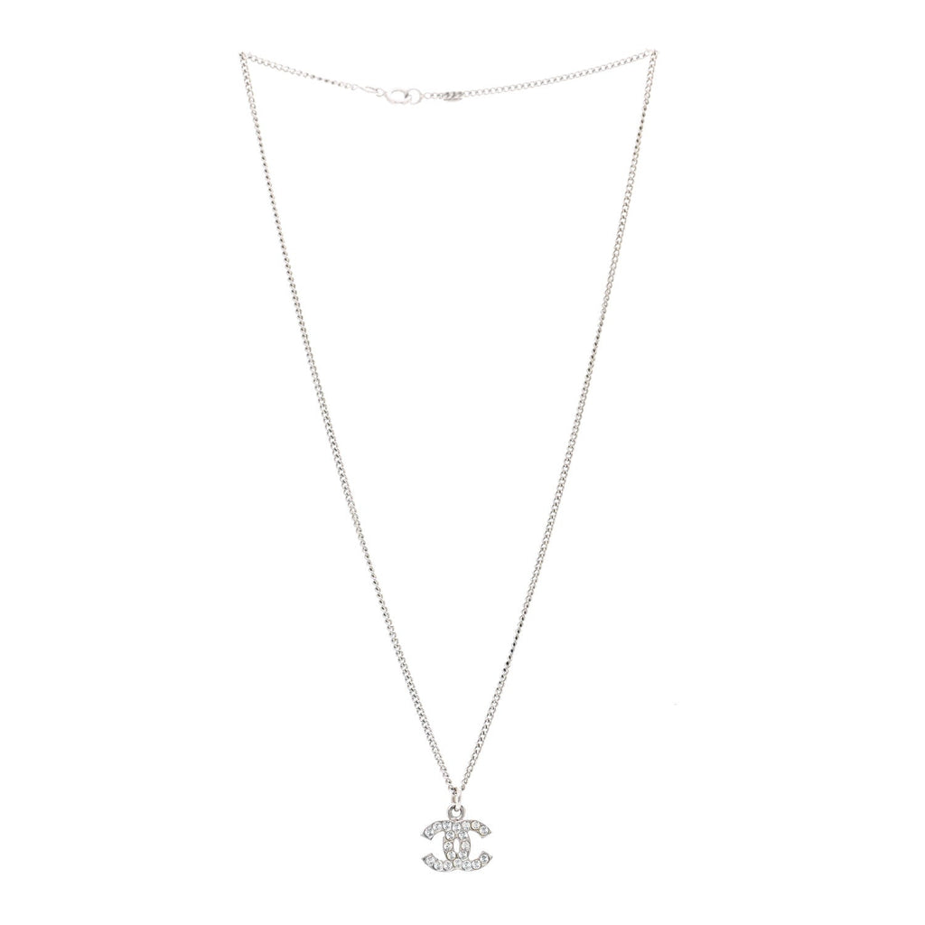 Crystal Timeless CC Necklace Silver
