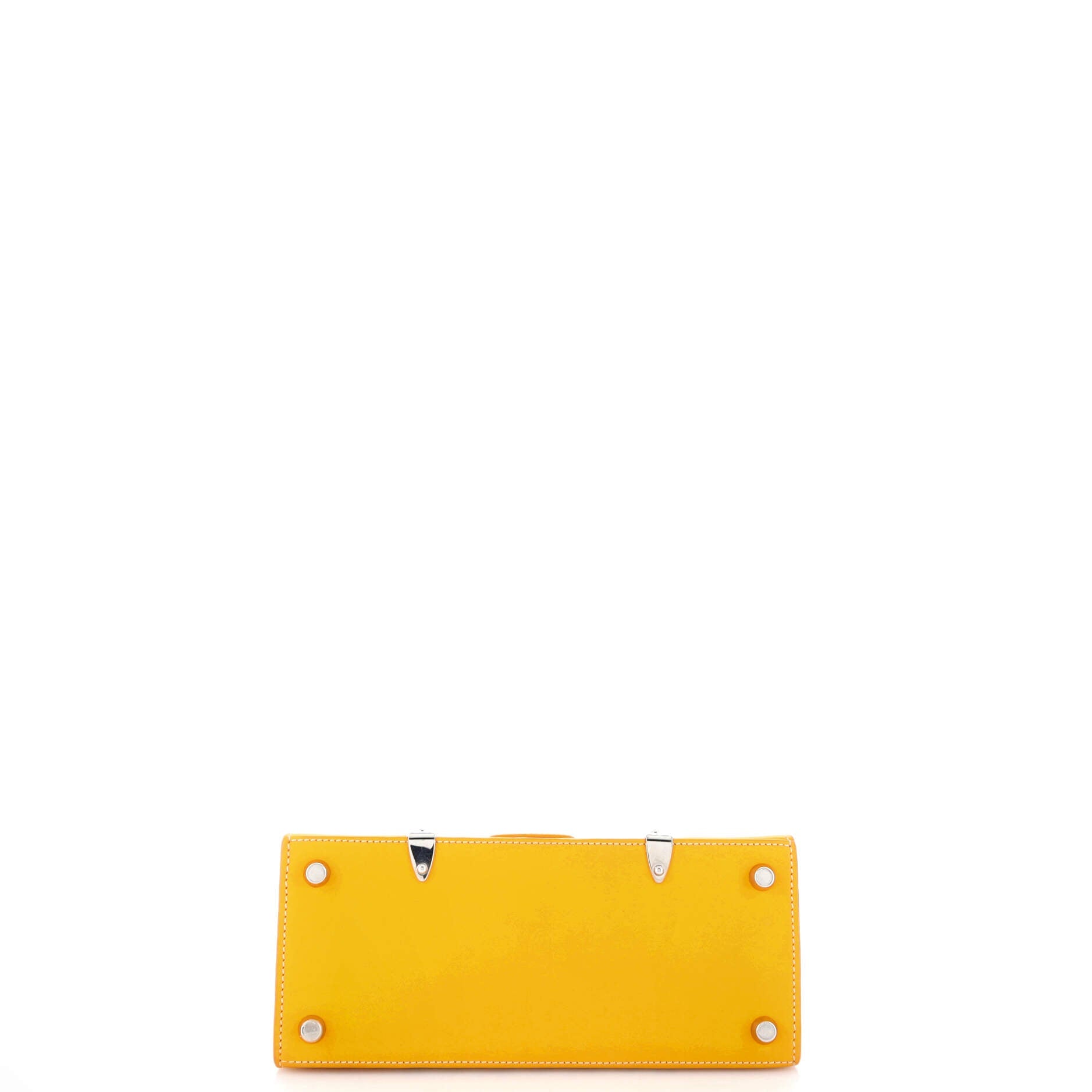 Structured Saigon Top Handle Bag Coated Canvas with Leather Mini