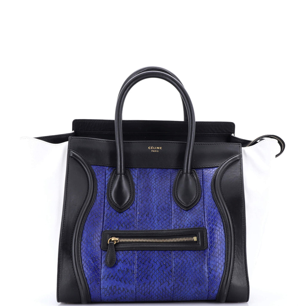 Luggage Bag Python and Leather Mini