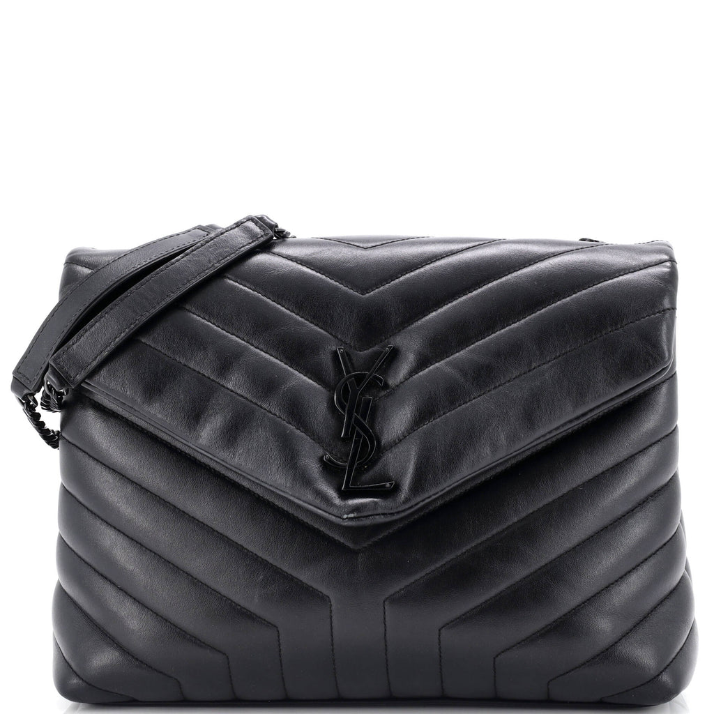 Loulou Shoulder Bag Matelasse Chevron Leather Medium