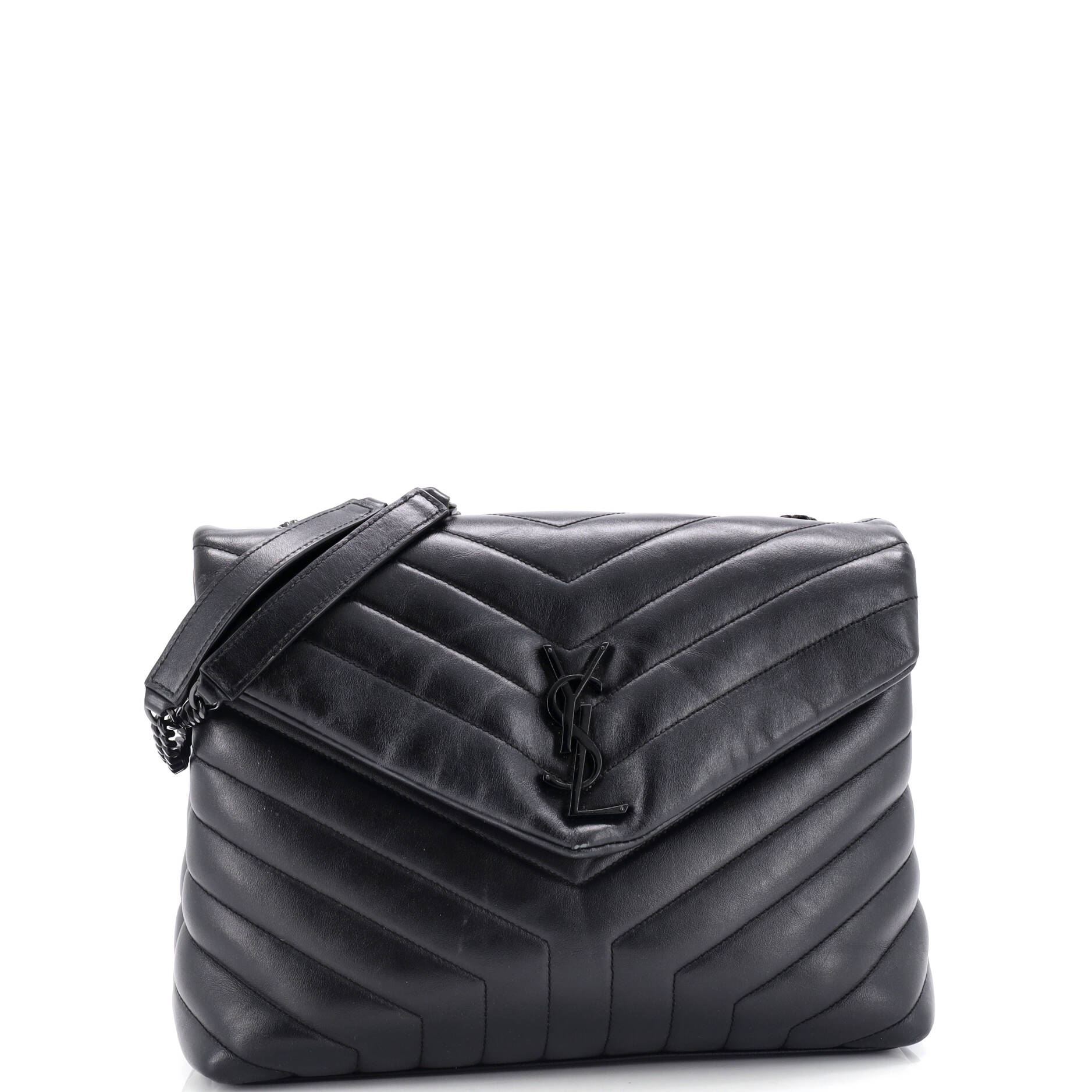 Loulou Shoulder Bag Matelasse Chevron Leather Medium