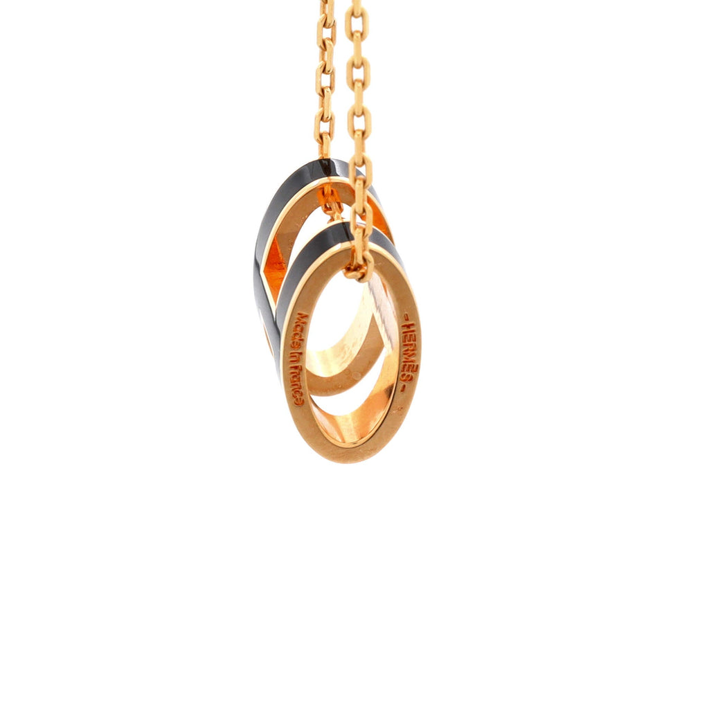 Pop H Pendant Chain Necklace Metal and Enamel