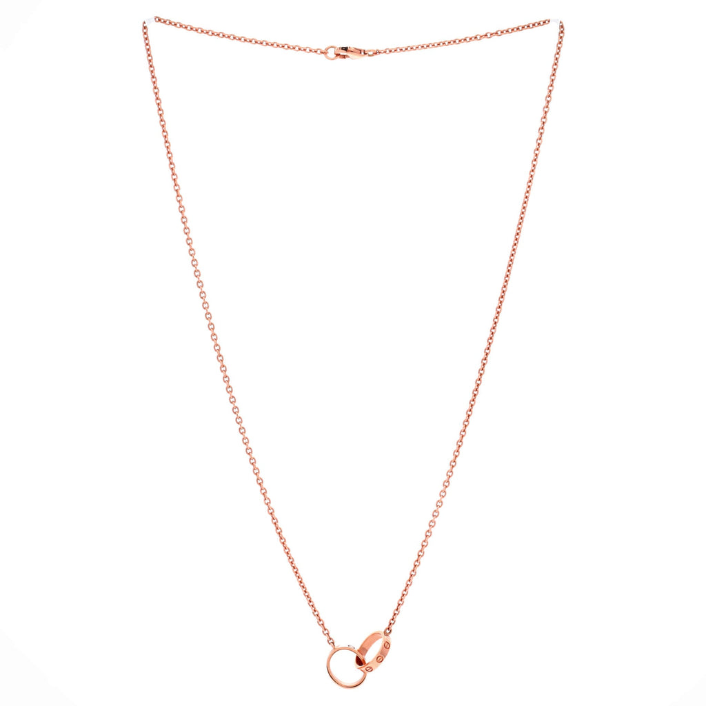 Love Interlocking Necklace 18K Rose Gold