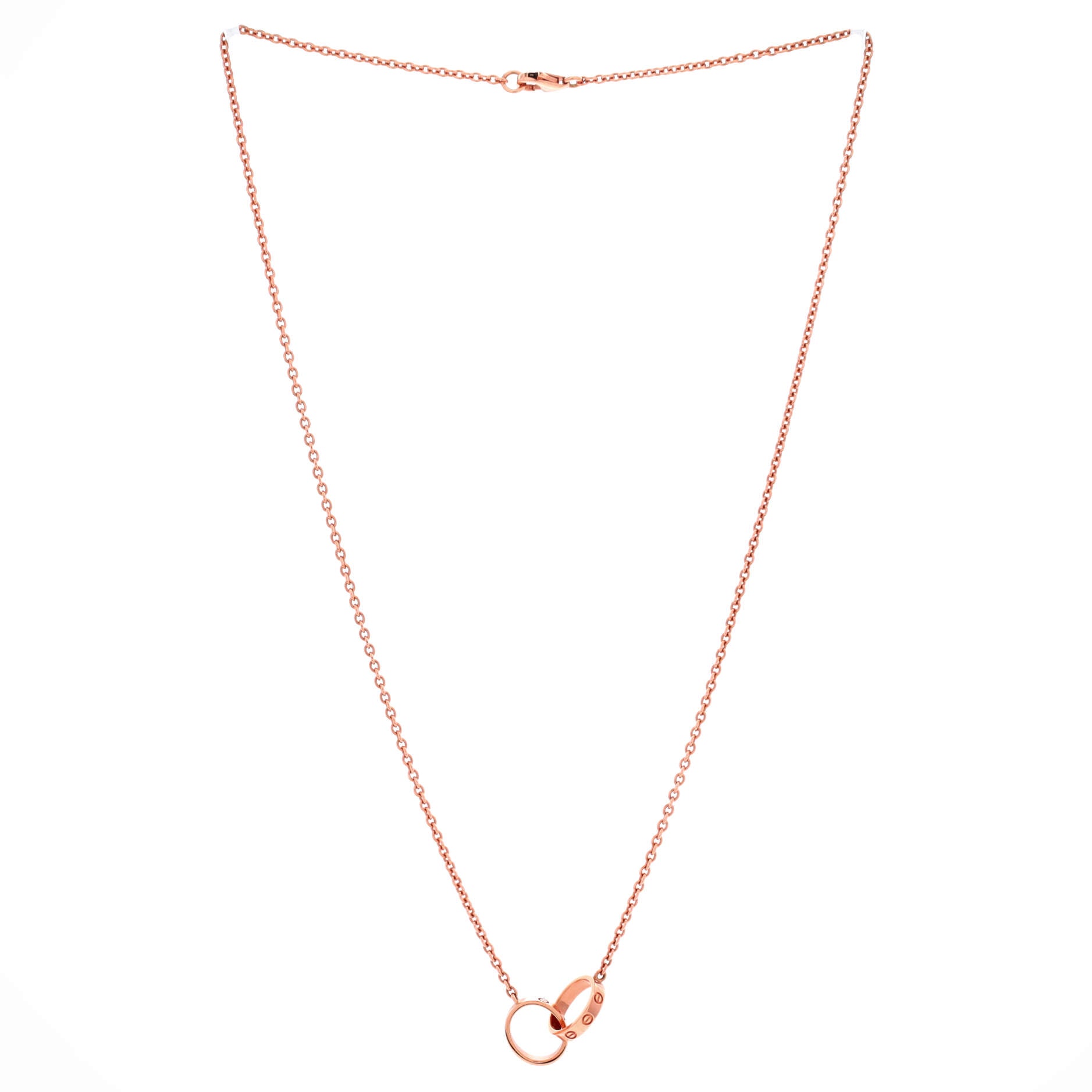 Love Interlocking Necklace 18K Rose Gold
