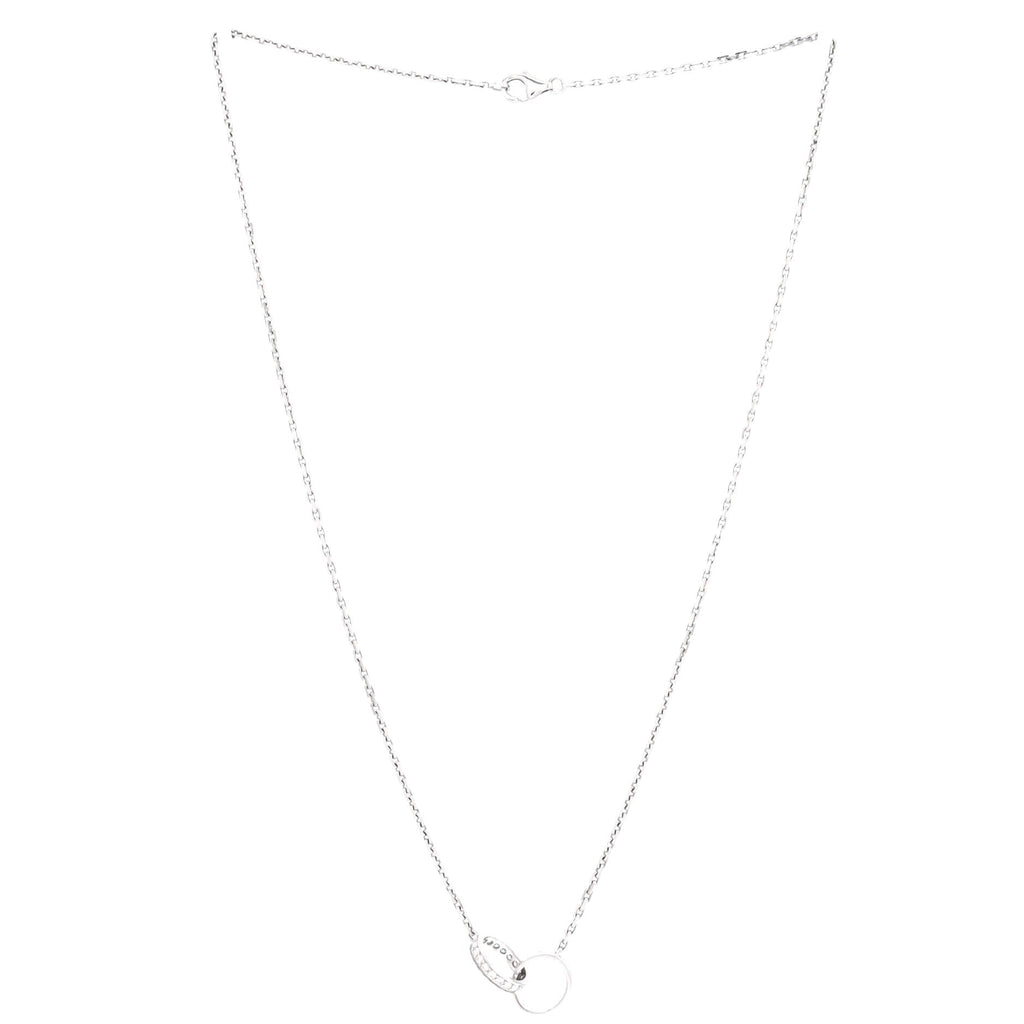 Love Interlocking Necklace 18K White Gold and Diamonds