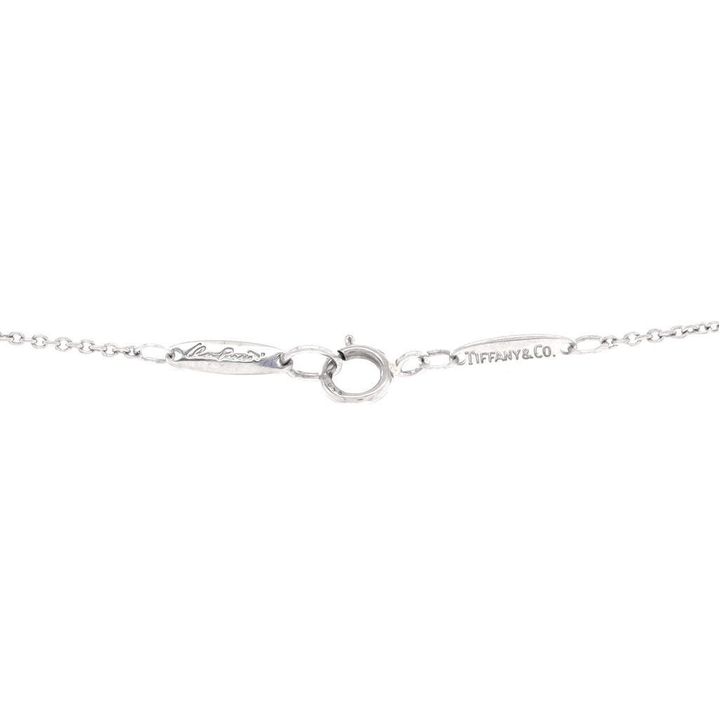 Elsa Peretti Open Heart Pendant Necklace Platinum 16mm